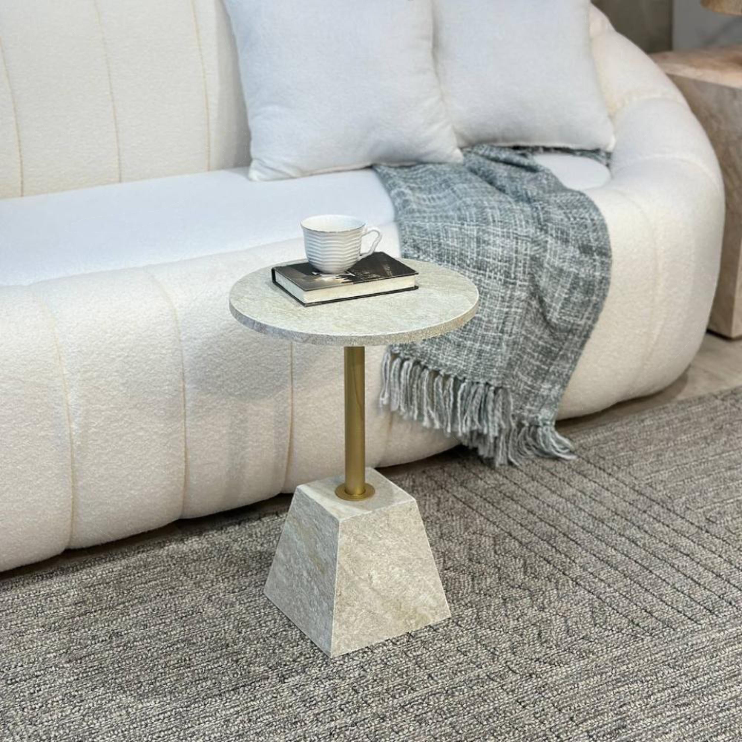 Wooden Top Pedestal Side Table - 36x53 cms-furniture-livingroom-sideandendtables-image-3