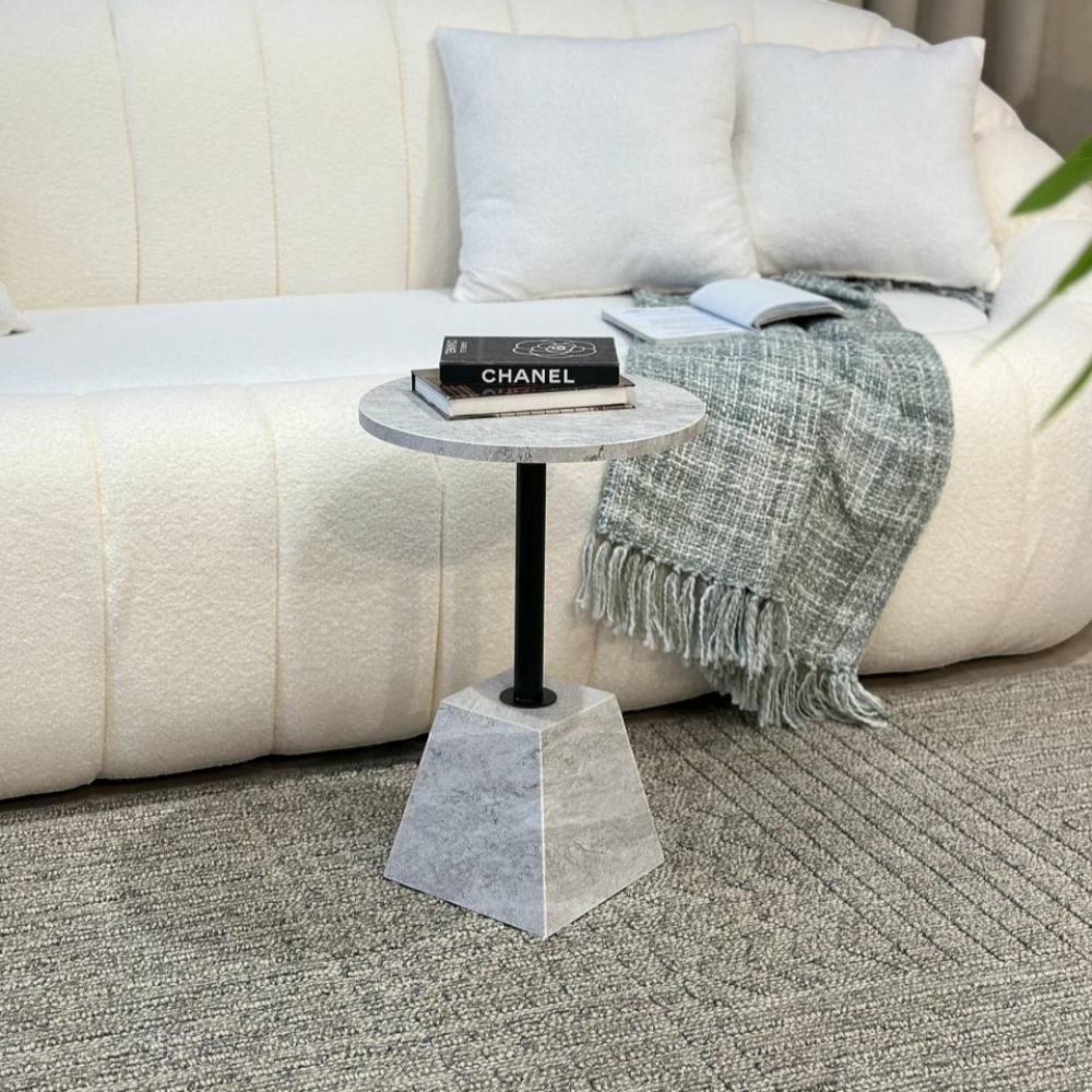 Wooden Top Accent Table - 36x36x53 cm-furniture-livingroom-coffeetables-image-1