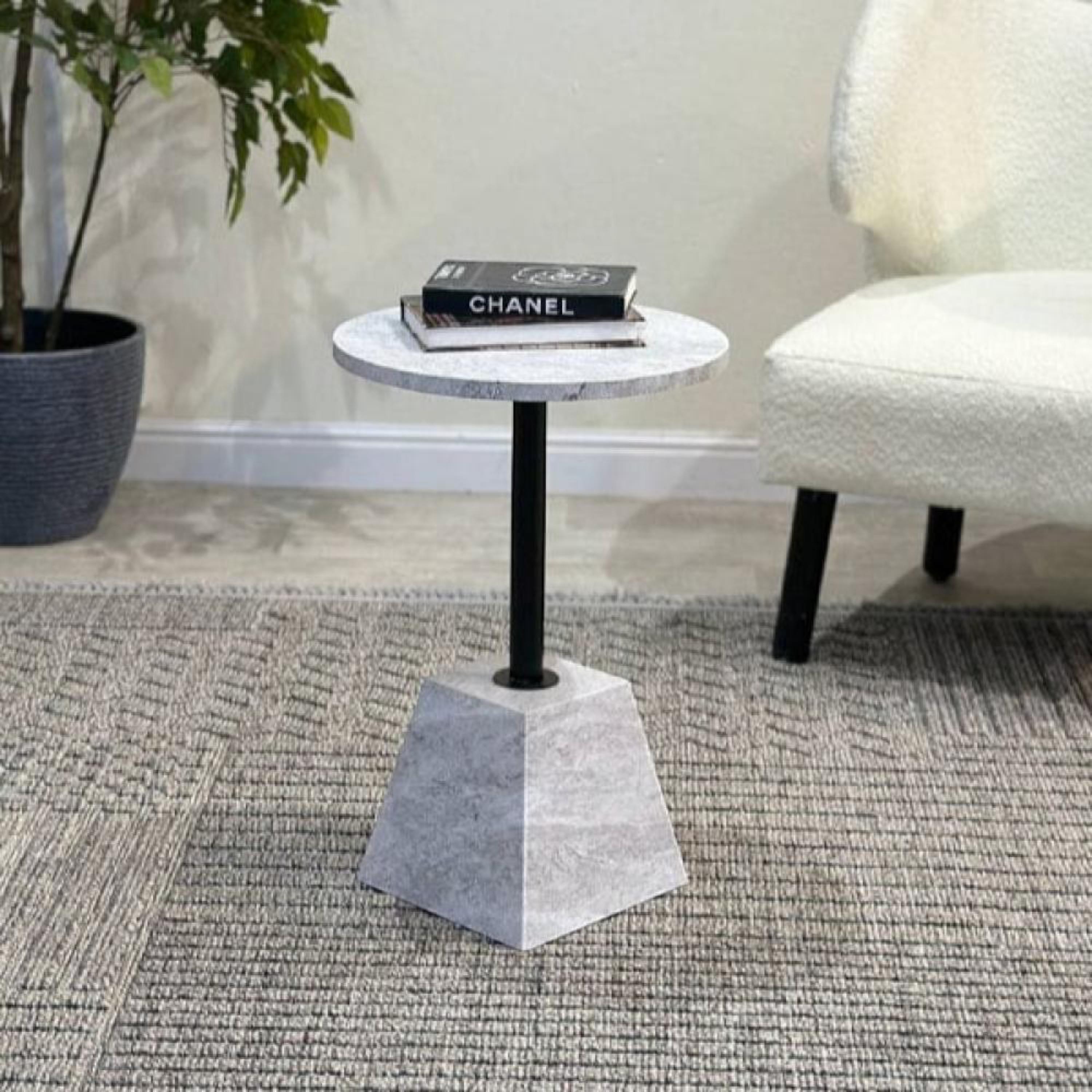 Wooden Top Accent Table - 36x36x53 cm-furniture-livingroom-coffeetables-image-3