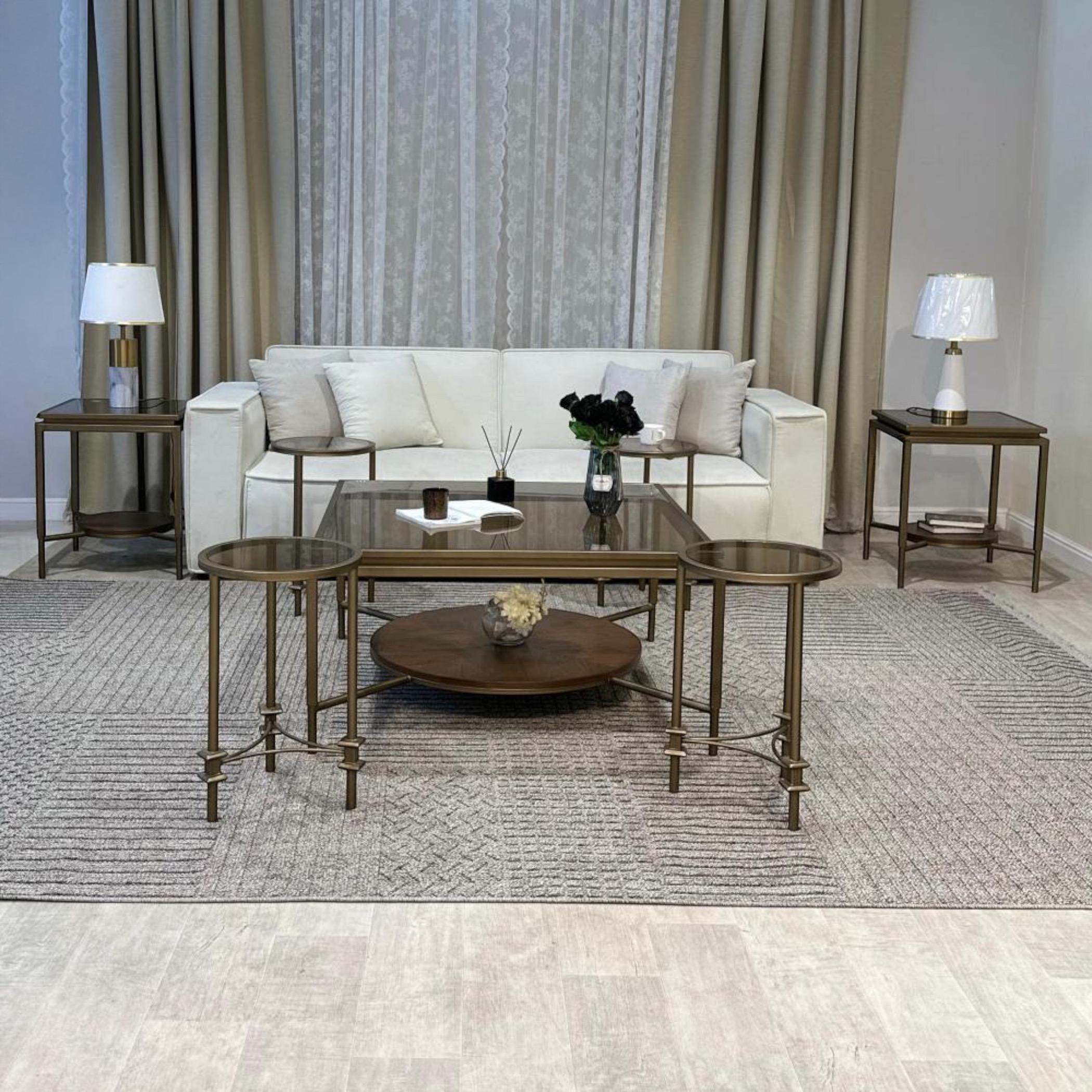 Glass Top 5-Piece Table Set-furniture-livingroom-coffeetables-image-1