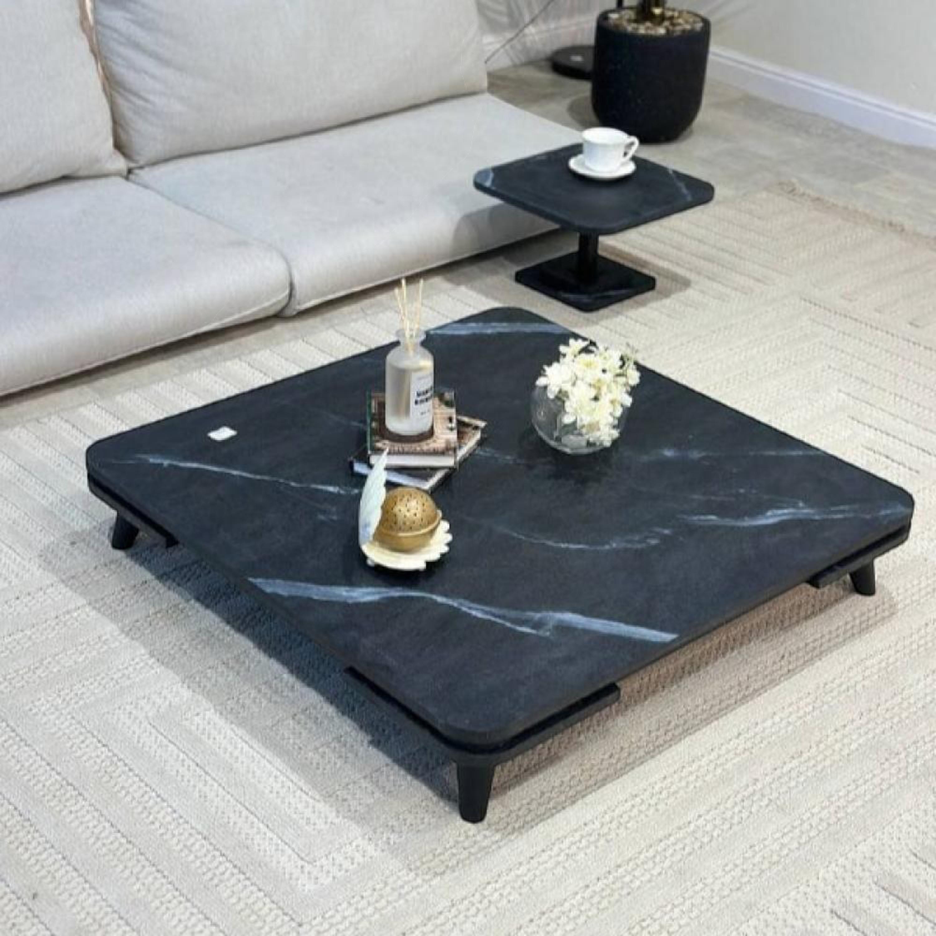 Wooden Top 5-Piece Coffee Table and Side Table Set-furniture-livingroom-coffeetables-image-4