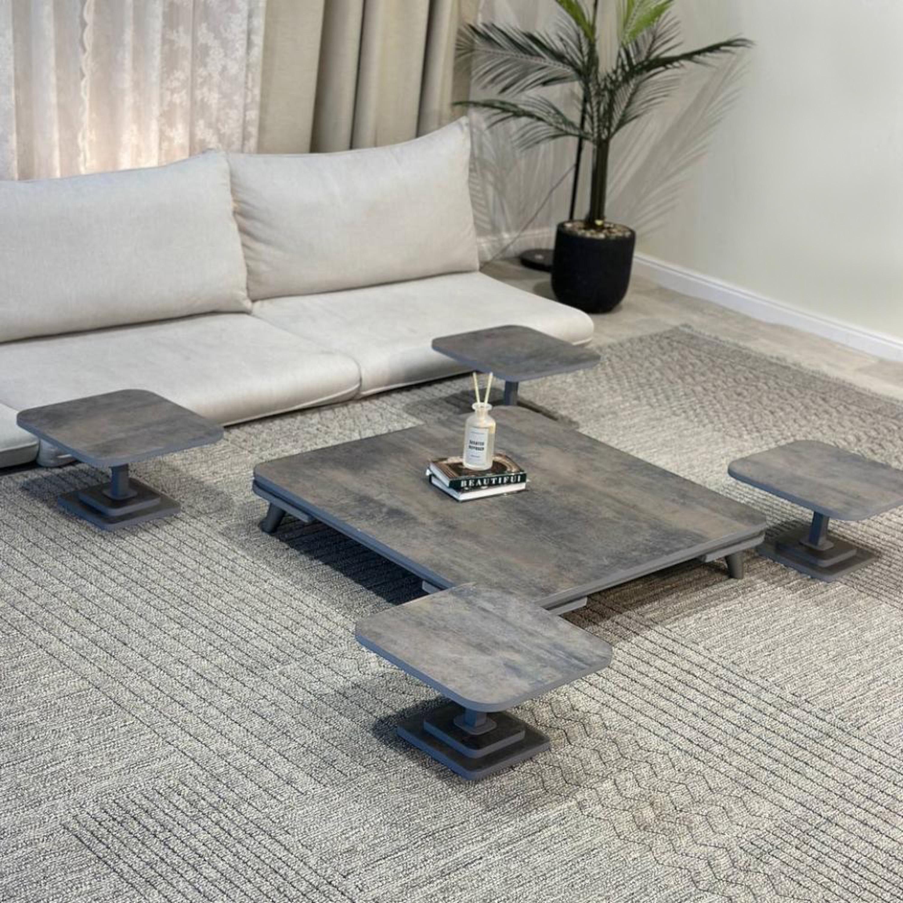 Wooden Top 5-Piece Table Set-furniture-livingroom-coffeetables-image-3