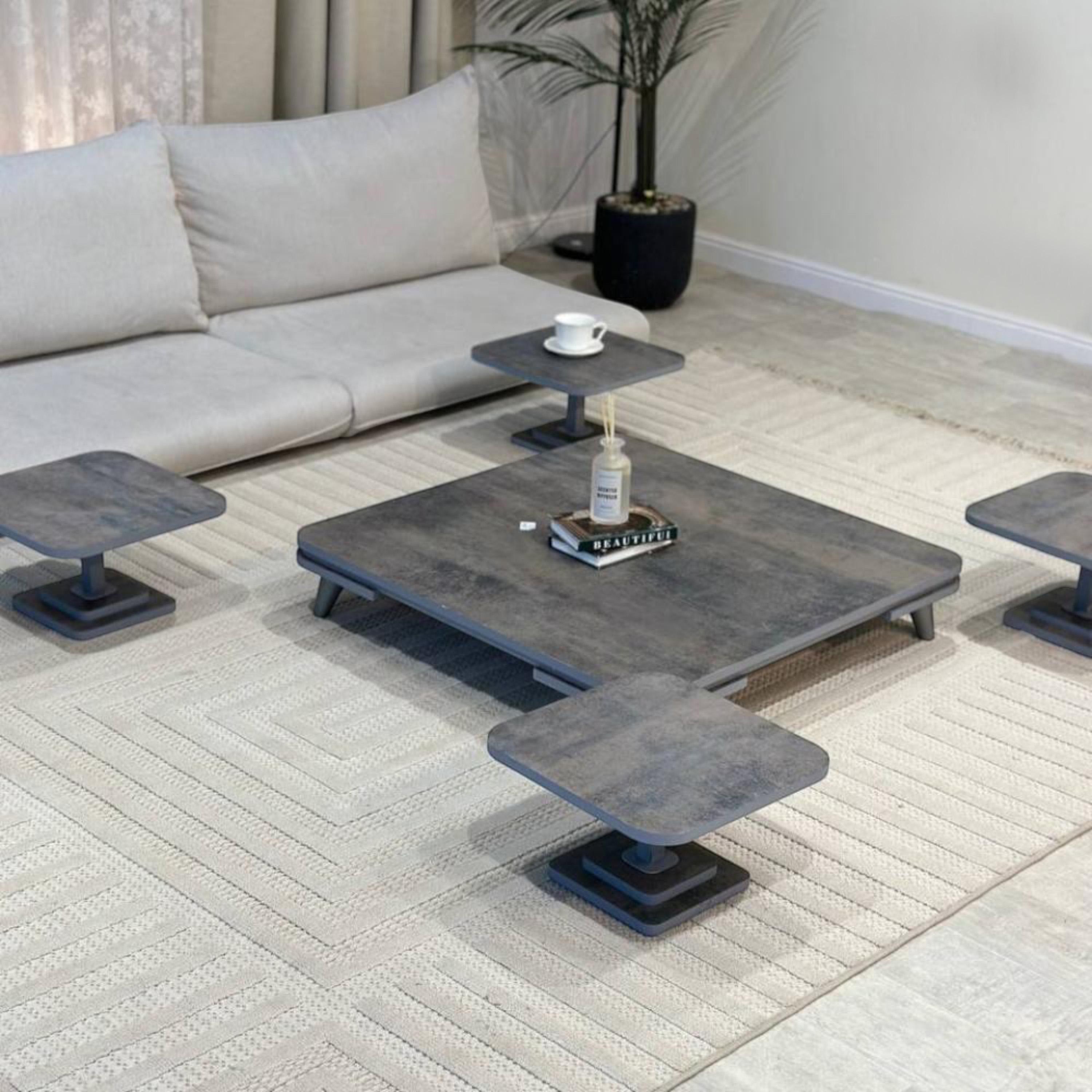 Wooden Top 5-Piece Table Set-furniture-livingroom-coffeetables-image-5
