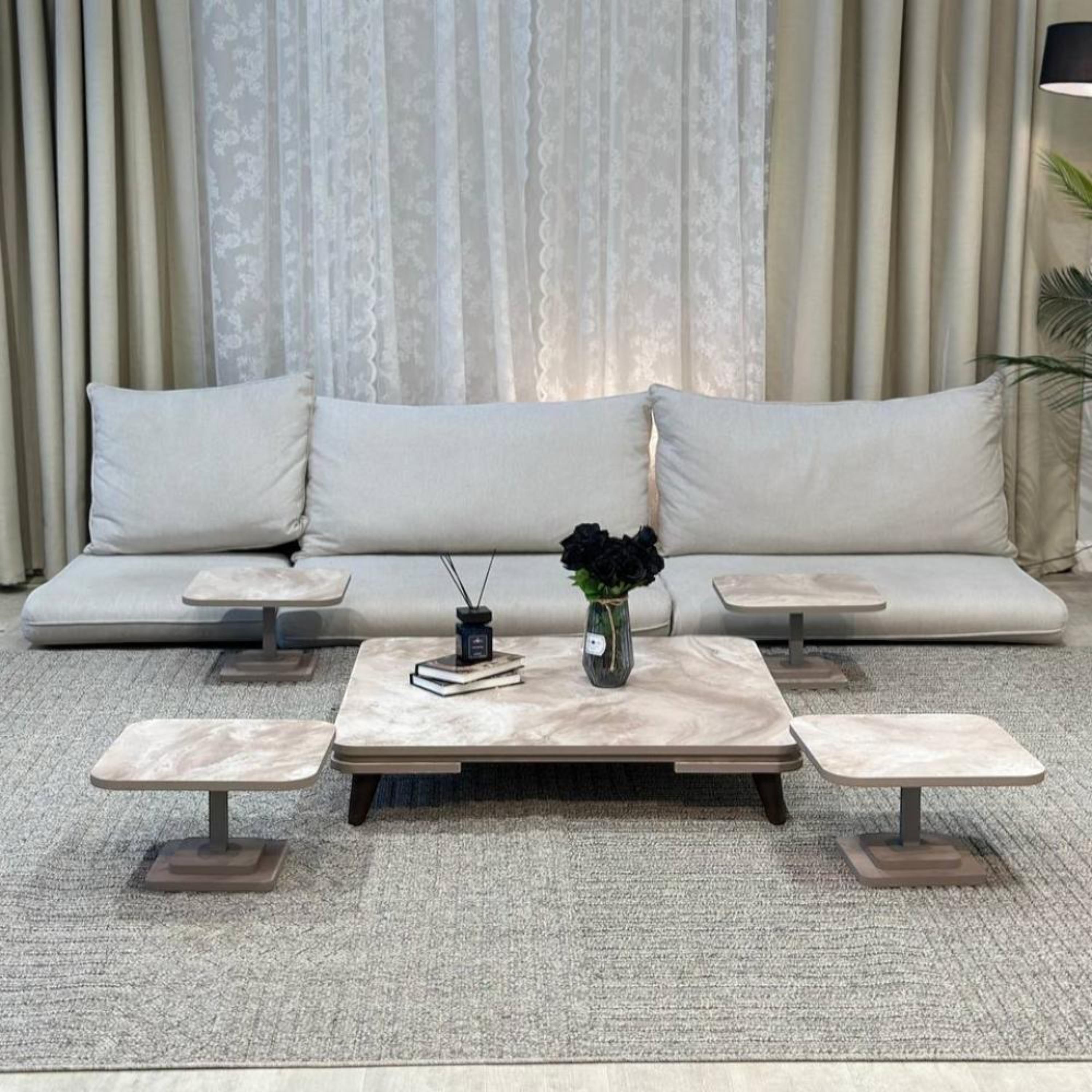Wooden Top 5-Piece Table Set-furniture-livingroom-coffeetables-image-1