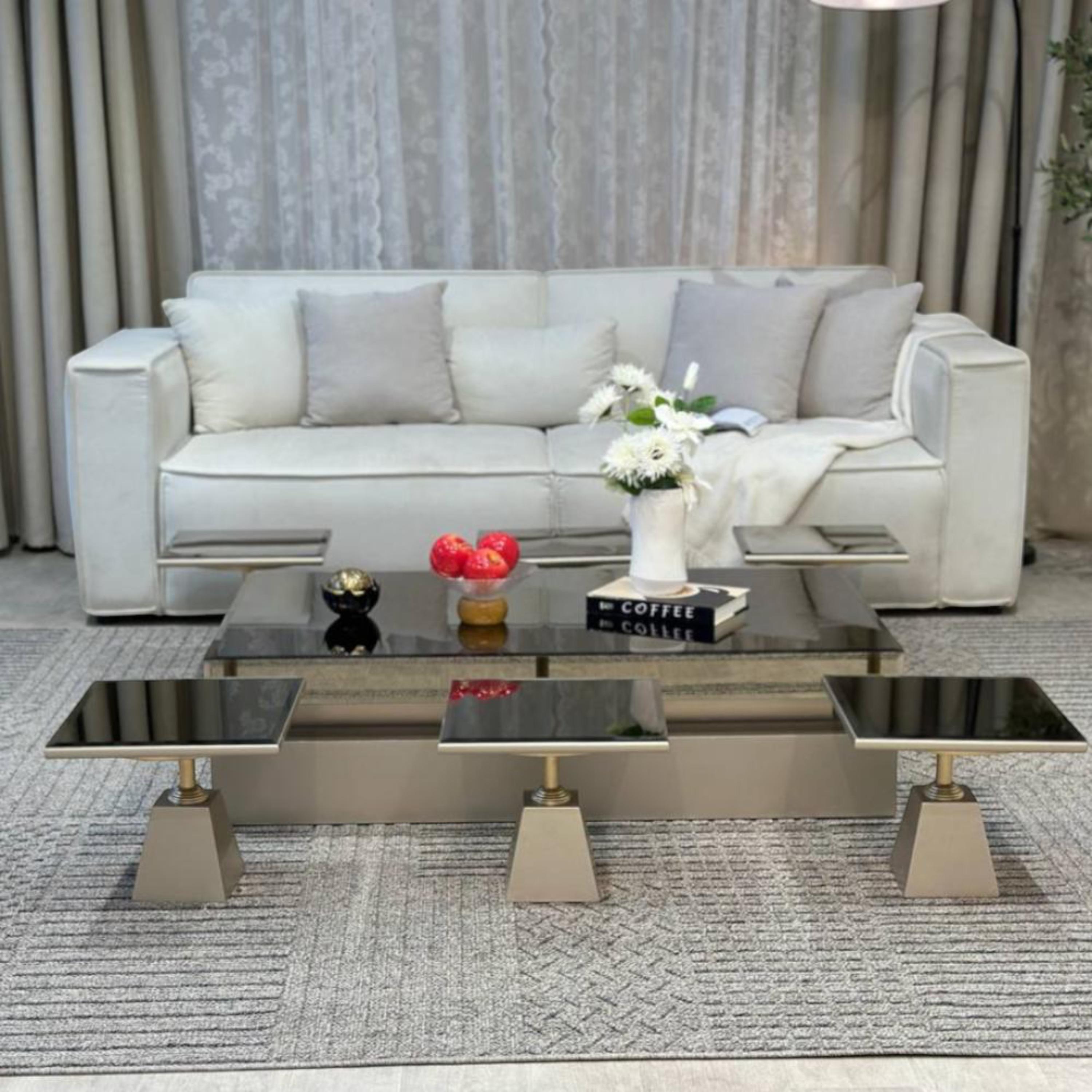 Mirror Top 7-Piece Coffee Table and Side Table Set-furniture-livingroom-coffeetables-image-1