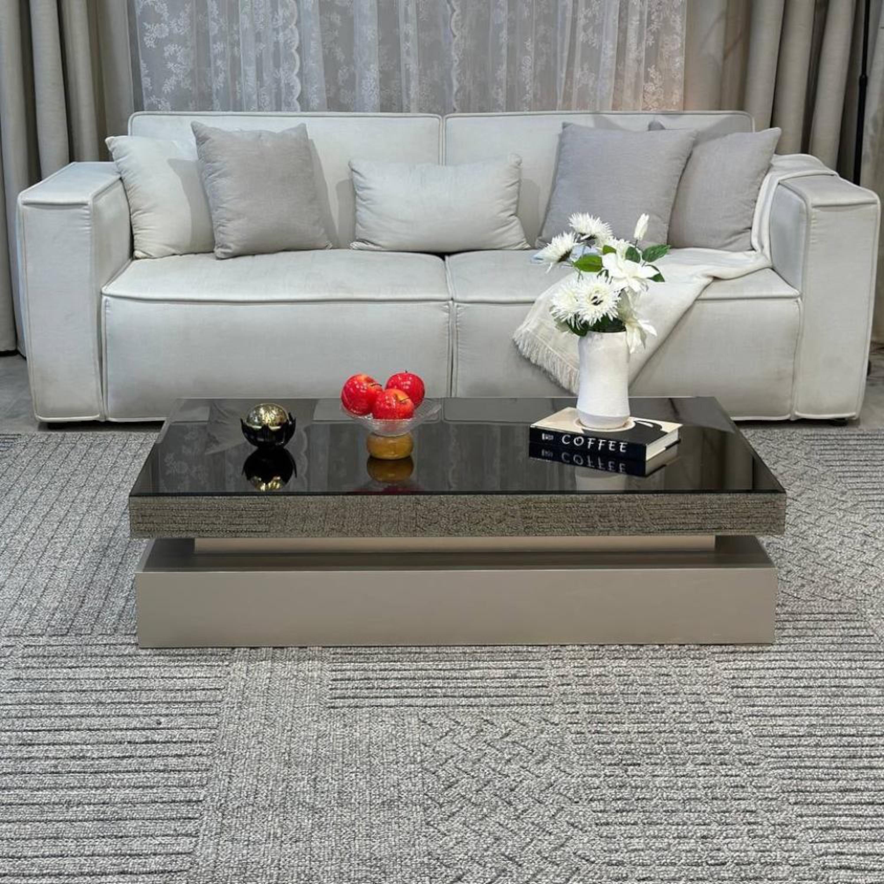 Mirror Top 7-Piece Coffee Table and Side Table Set-furniture-livingroom-coffeetables-image-3