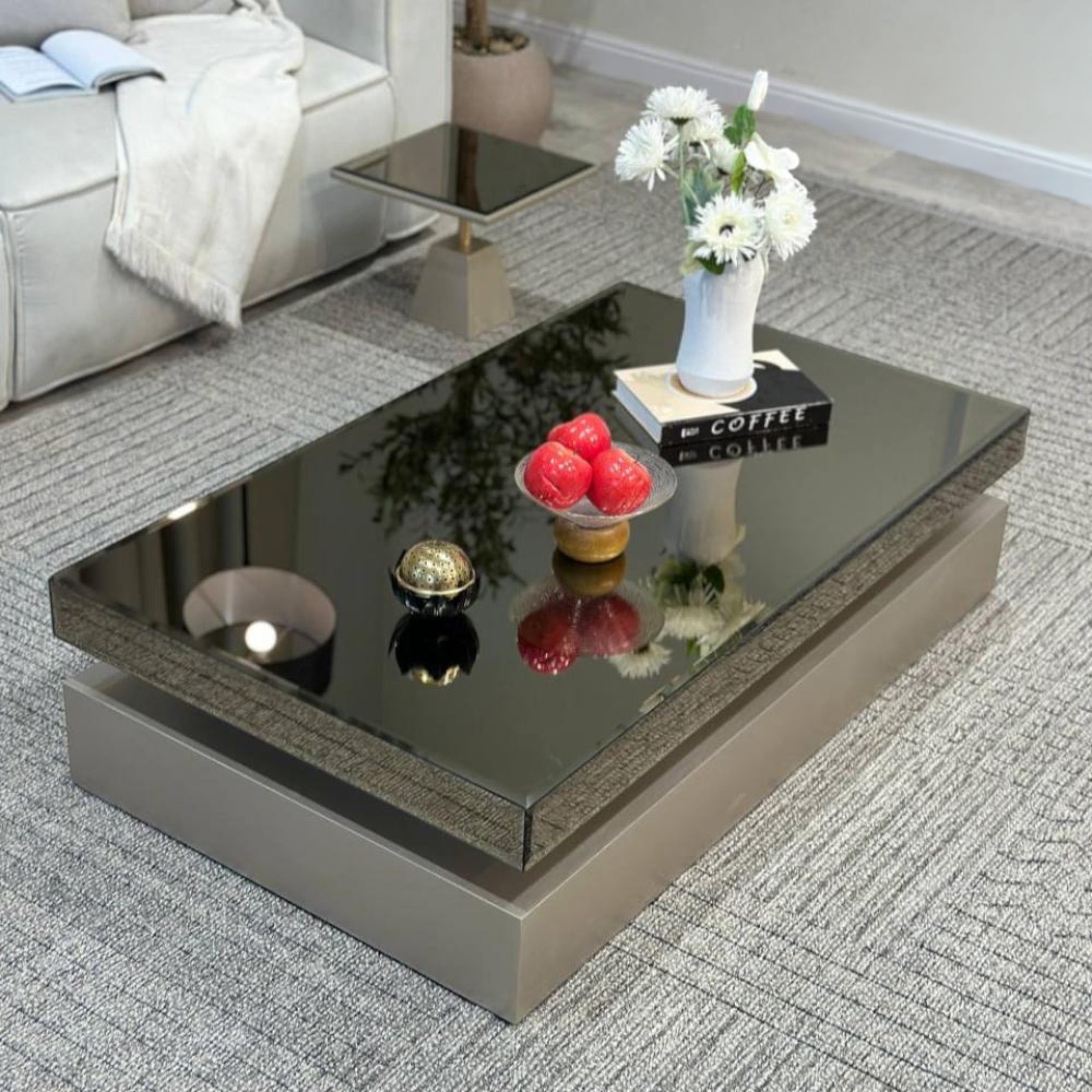 Mirror Top 7-Piece Coffee Table and Side Table Set-furniture-livingroom-coffeetables-image-4