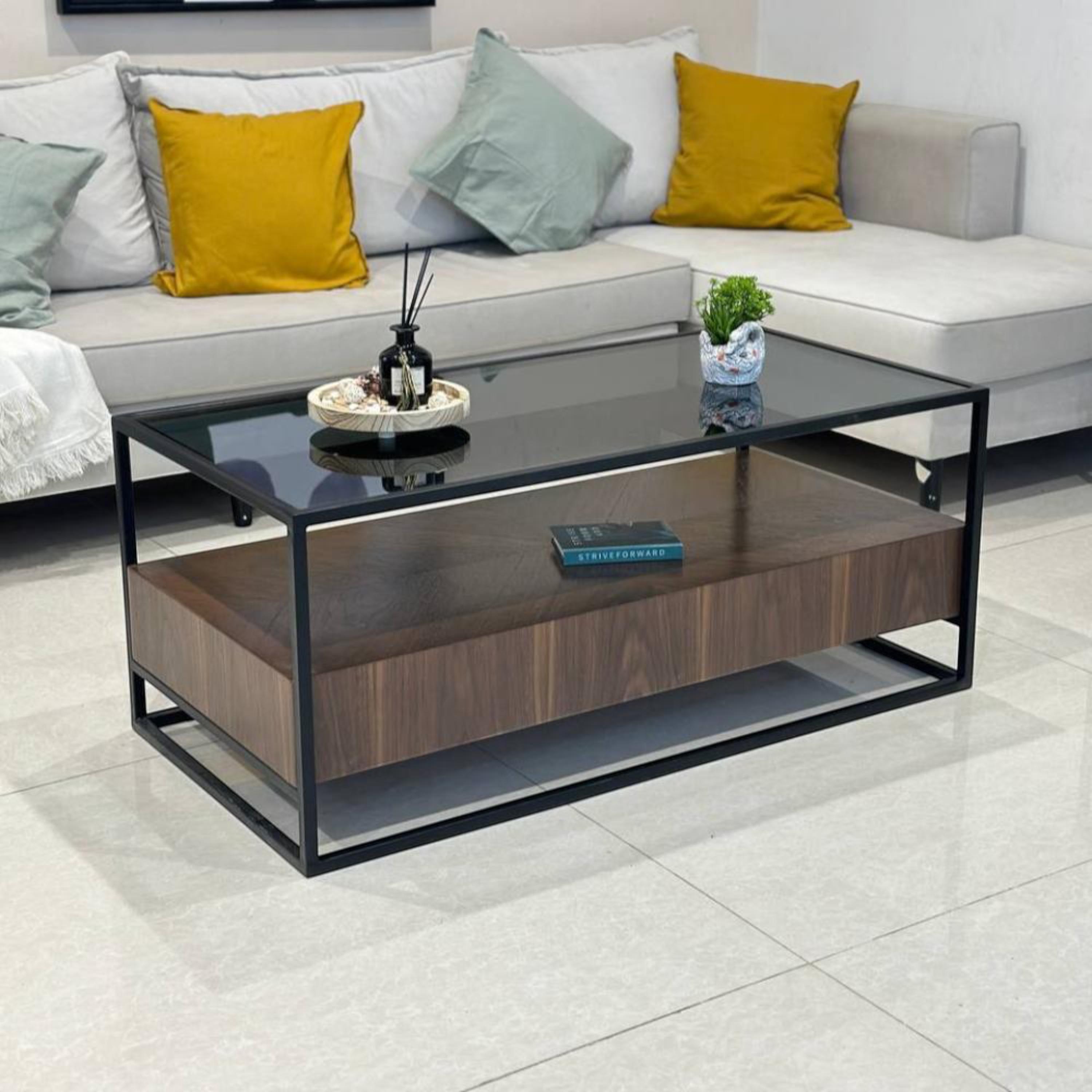 Wooden Top 5-Piece Coffee Table and Side Table Set-furniture-livingroom-coffeetables-image-3
