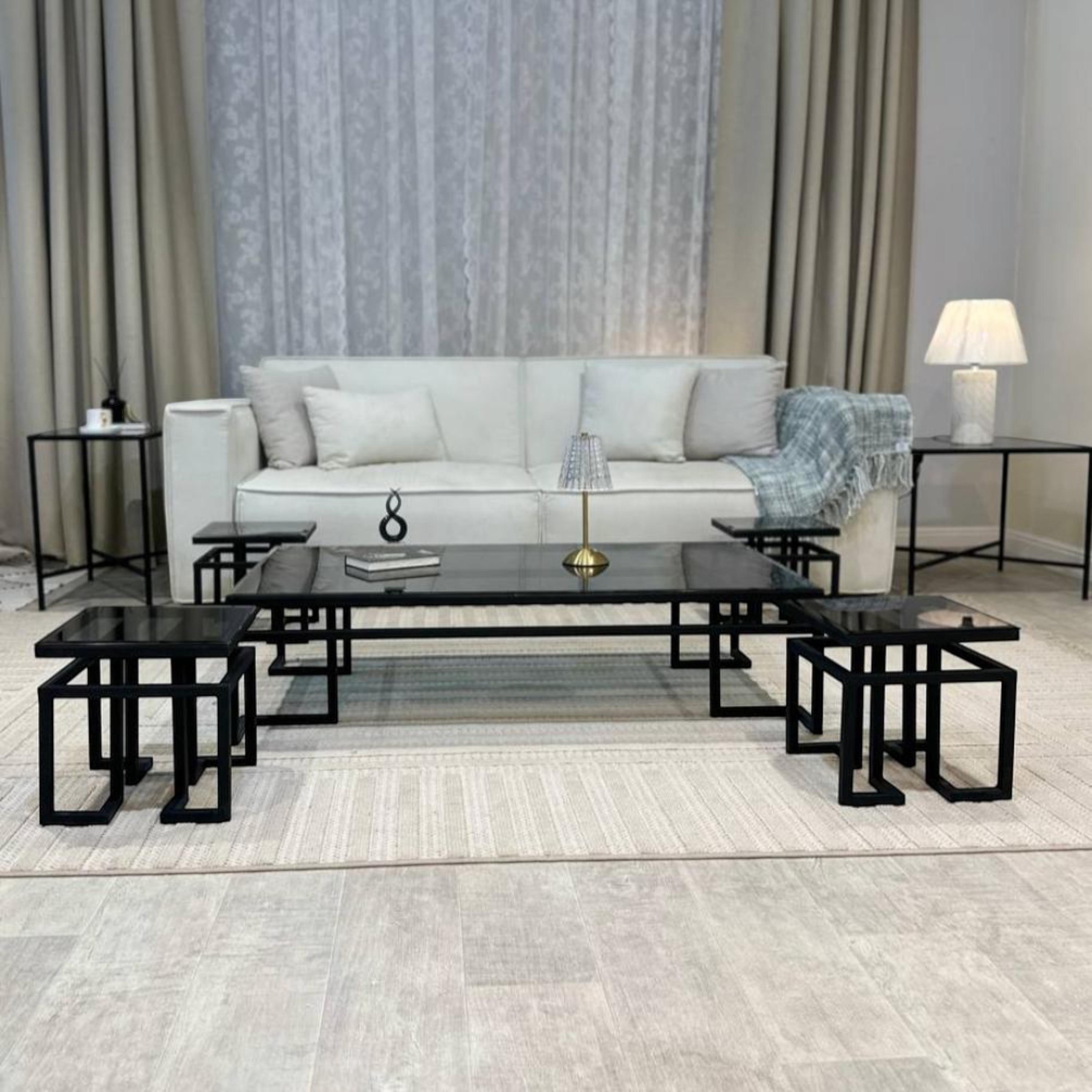Glass Top 5-Piece Table Set-furniture-livingroom-coffeetables-image-3