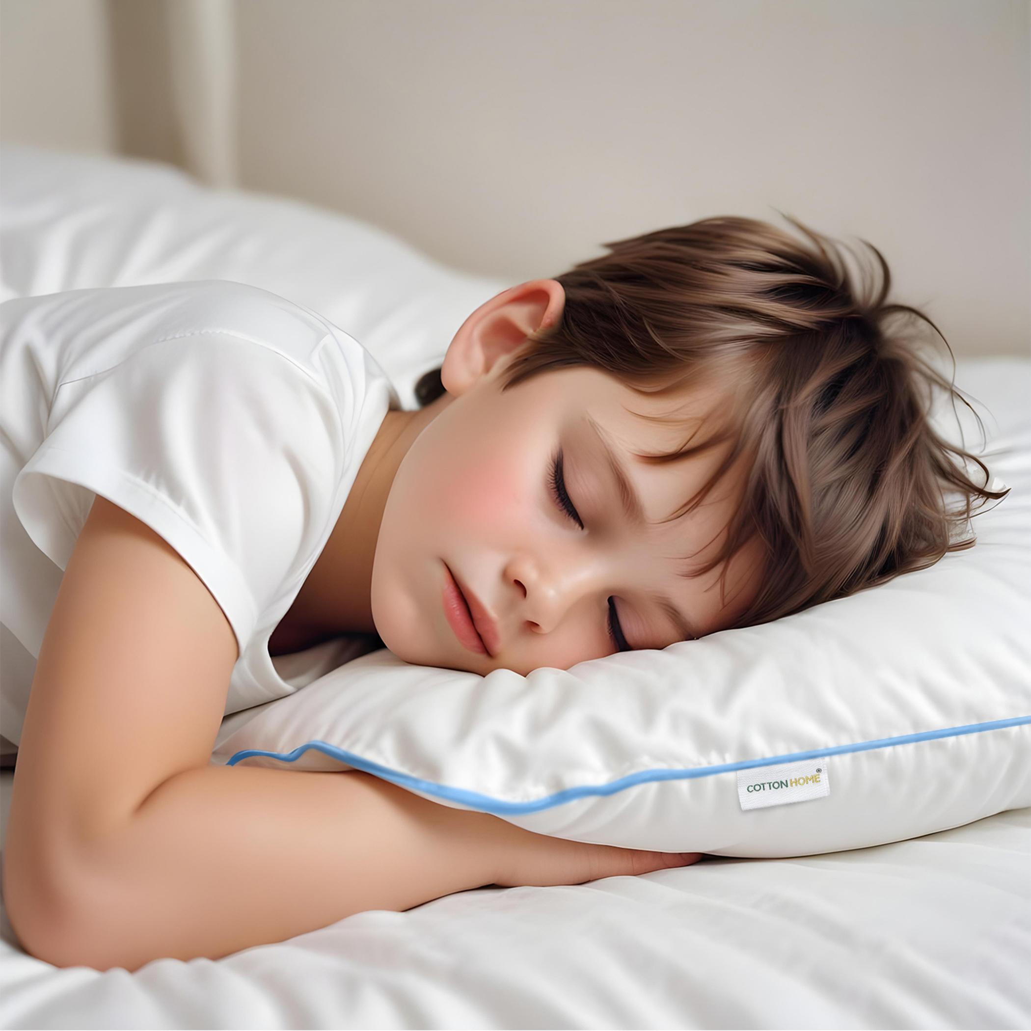 Ultima Cotton Baby Pillow with Blue Cord - 30x45 cm-hbxdecorandfurnishings-bedding-duvetsandpillows-image-3
