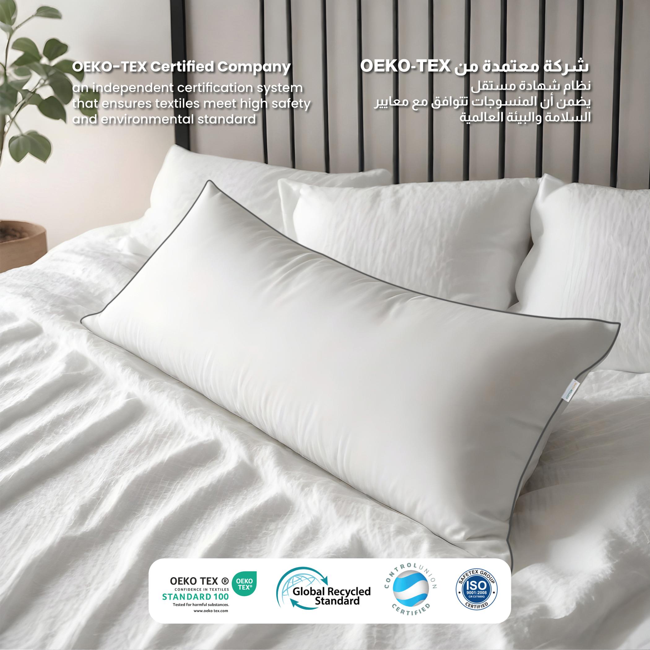 Ultima Cotton Body Pillow with Black Cord - 45x145 cm-hbxdecorandfurnishings-bedding-duvetsandpillows-image-2