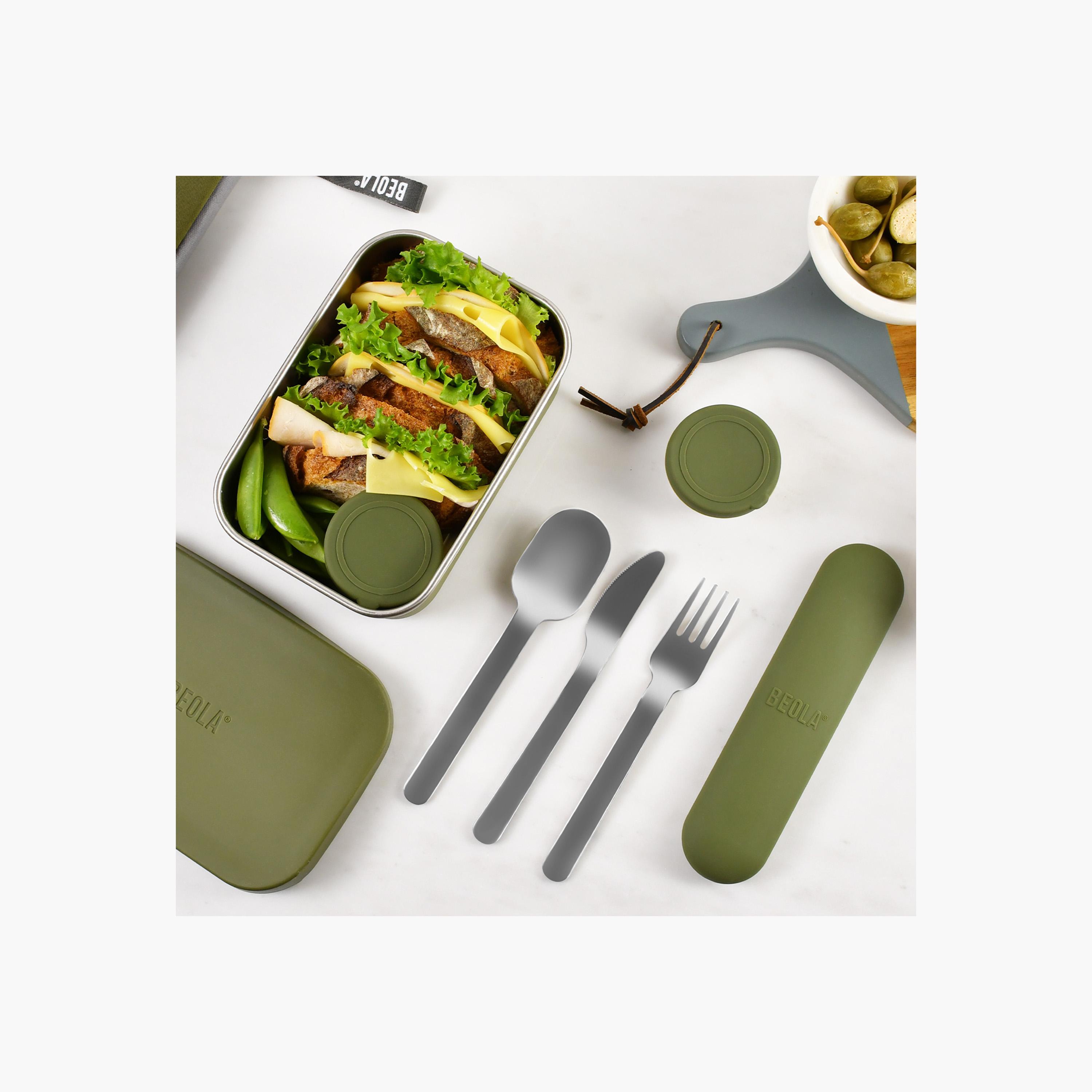 طقم أدوات مائدة ستانلس ستيل 3 قطع مع حافظة سيليكون من بيولا-school-lunchessentials-lunchboxes-image-3