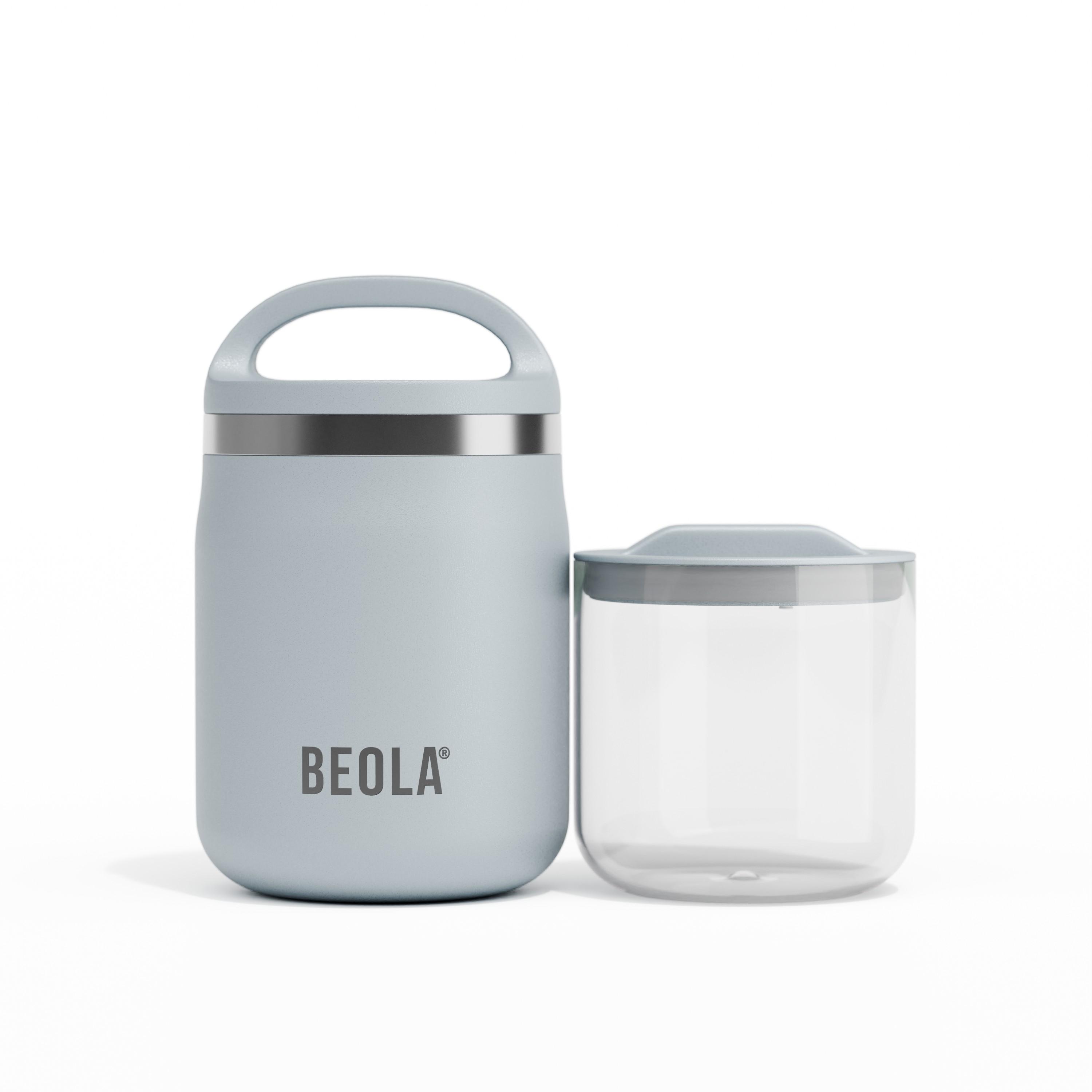 BEOLA Solid Food Jar with Snack Container - 600 ml-school-lunchessentials-lunchboxes-image-1