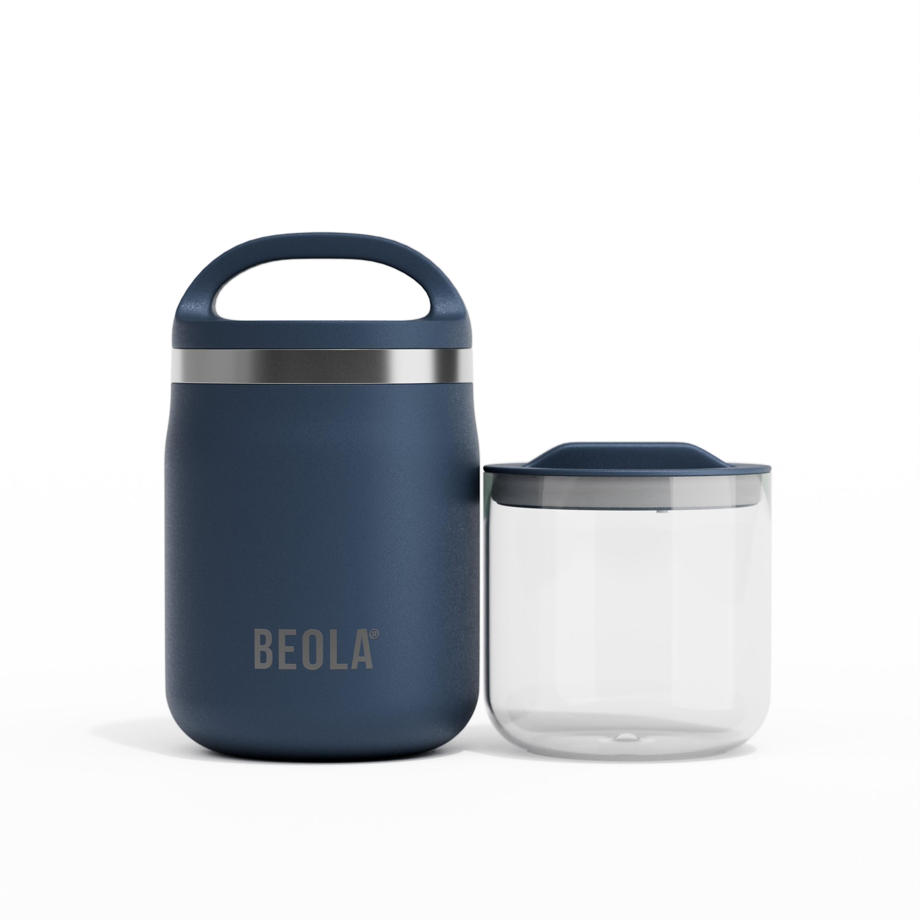 BEOLA Solid Food Jar with Snack Container - 600 ml-school-lunchessentials-lunchboxes-image-1