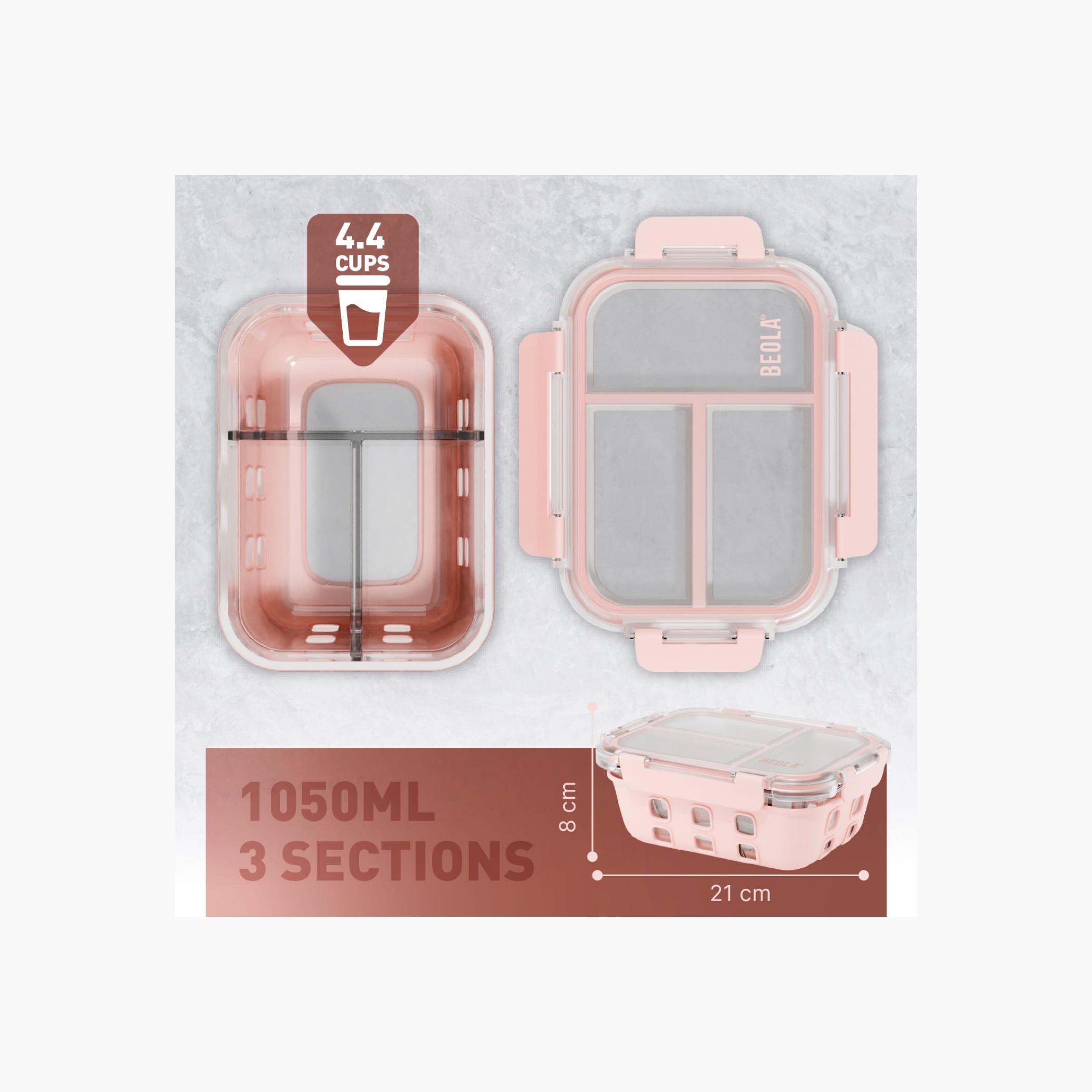 BEOLA 2-Piece Glass Food Storage Container Set - 1 L-school-lunchessentials-lunchboxes-image-4