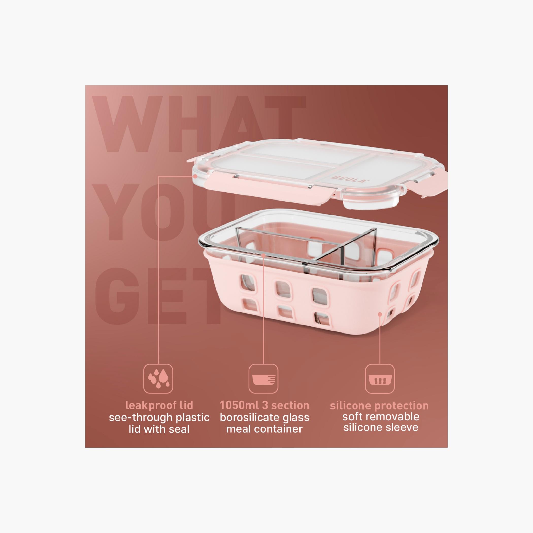 BEOLA 2-Piece Glass Food Storage Container Set - 1 L-school-lunchessentials-lunchboxes-image-5