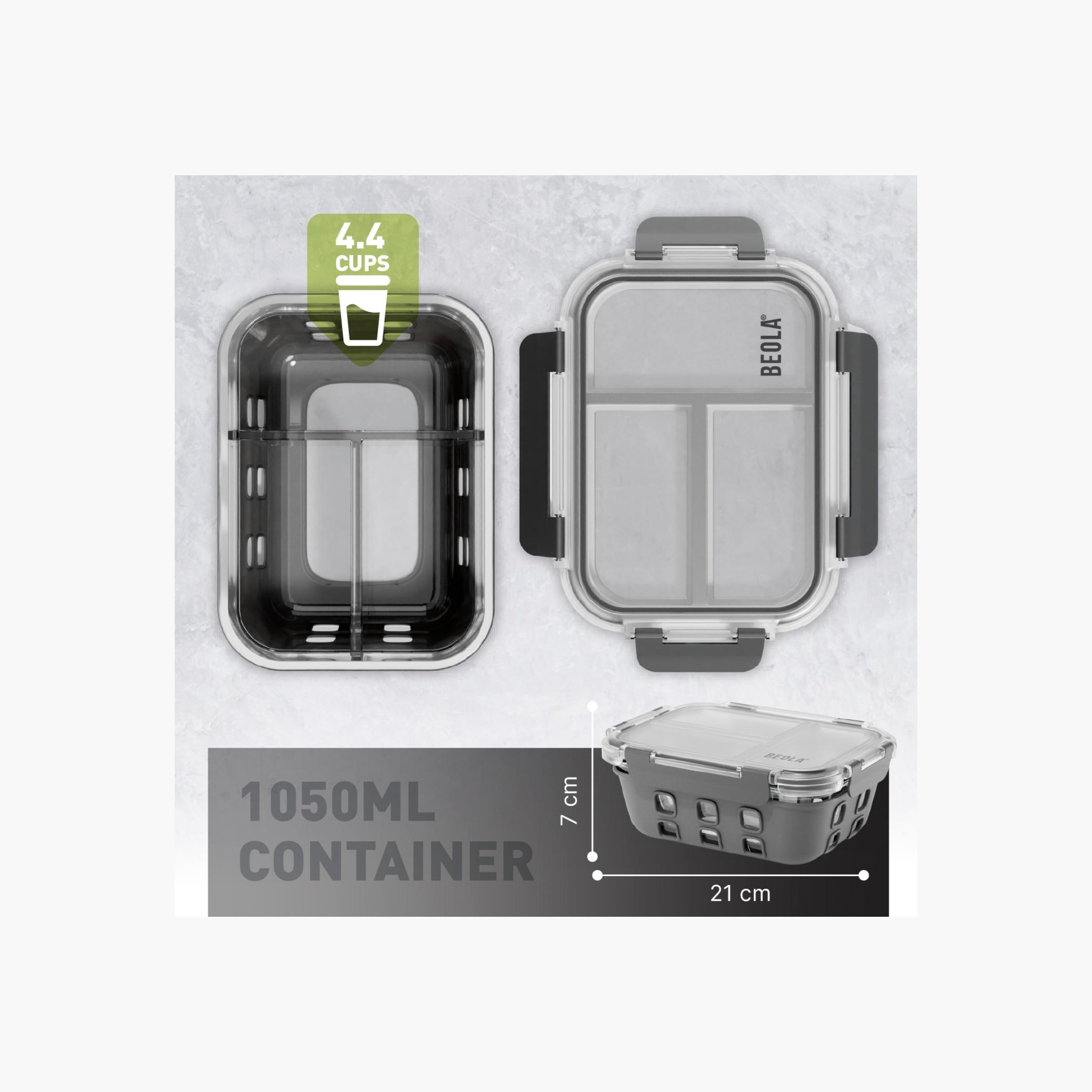 BEOLA 2-Piece Glass Food Storage Container Set - 1 L-school-lunchessentials-lunchboxes-image-3