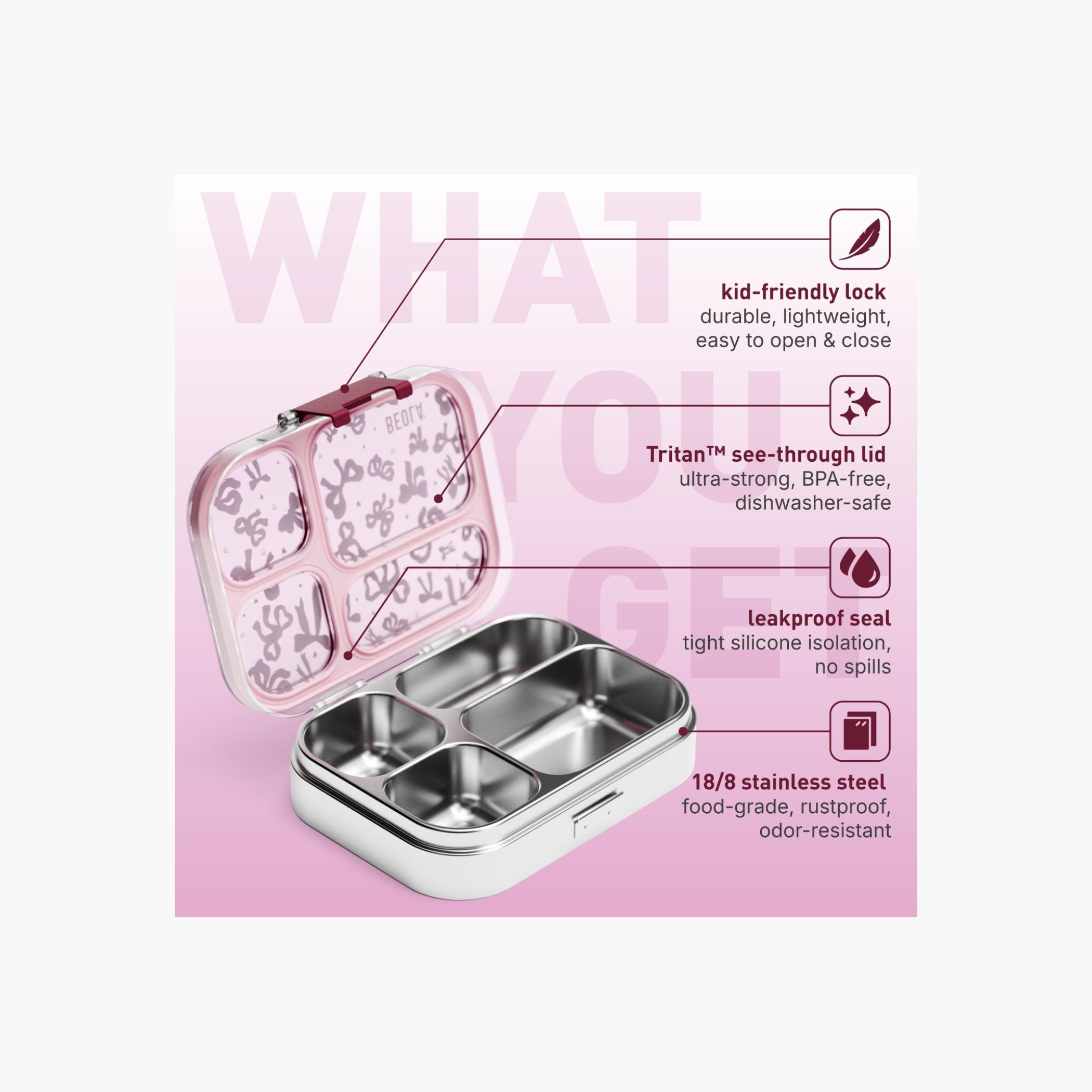 صندوق غداء 4 أقسام بطبعات فيونكة من بيولا-school-lunchessentials-lunchboxes-image-4
