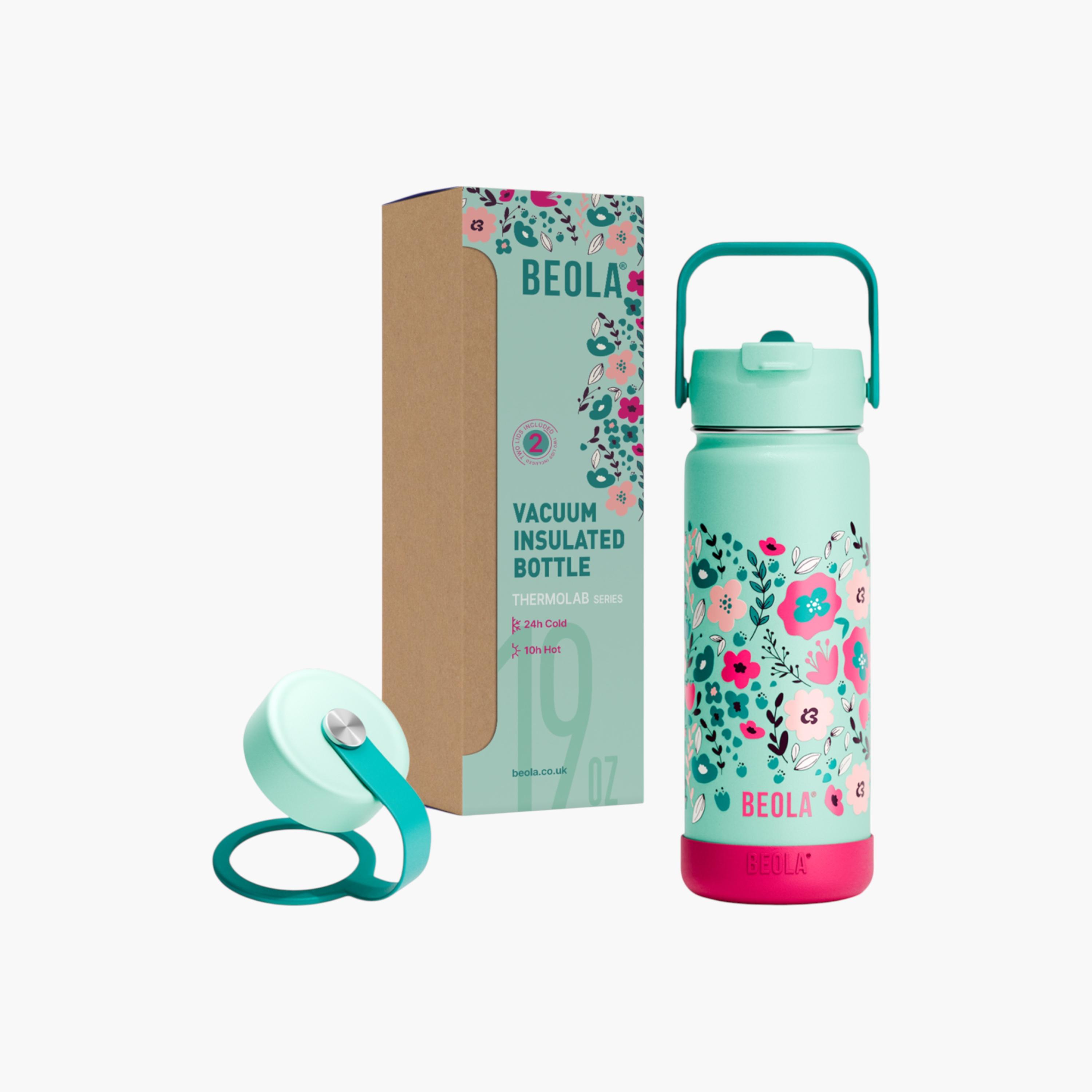 BEOLA Floral Print Vacuum Insulated Water Bottle - 500 ml-school-waterbottles-image-2