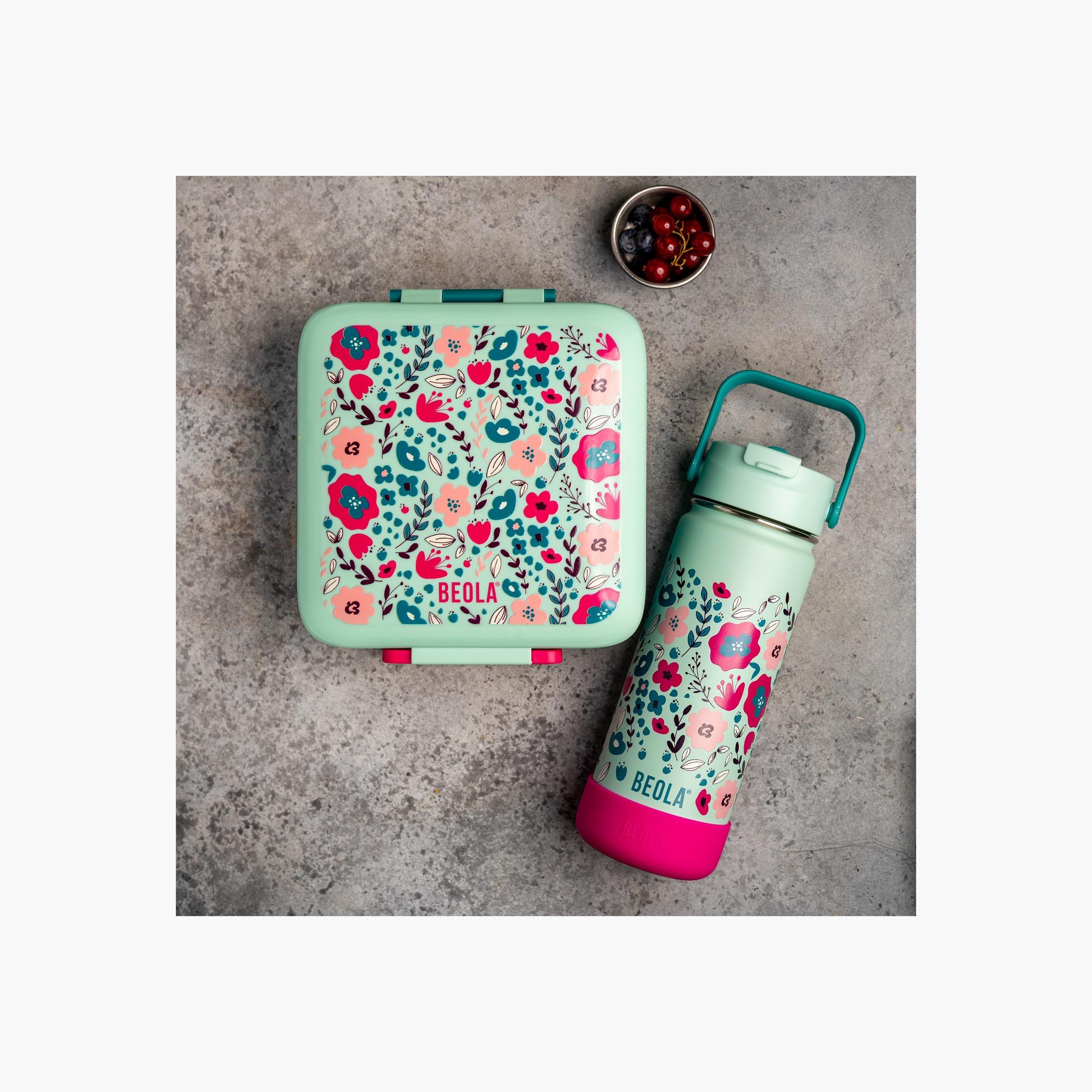 BEOLA Floral Print Vacuum Insulated Water Bottle - 500 ml-school-waterbottles-image-5