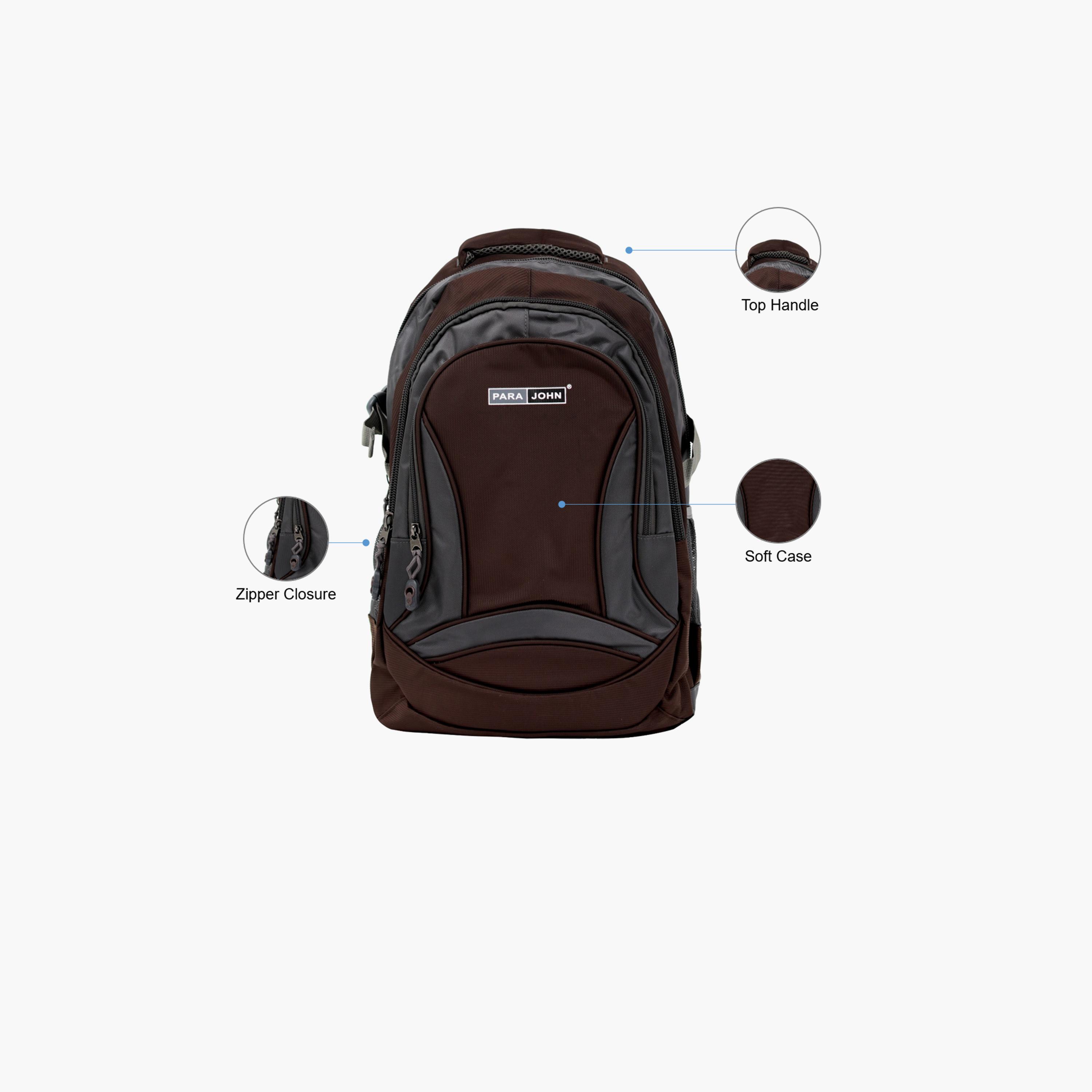Para John 24 Inches Backpack, Nylon, Adjustable Shoulder Straps | PJSB6009A24-travel-luggagesandbags-backpacks-image-3