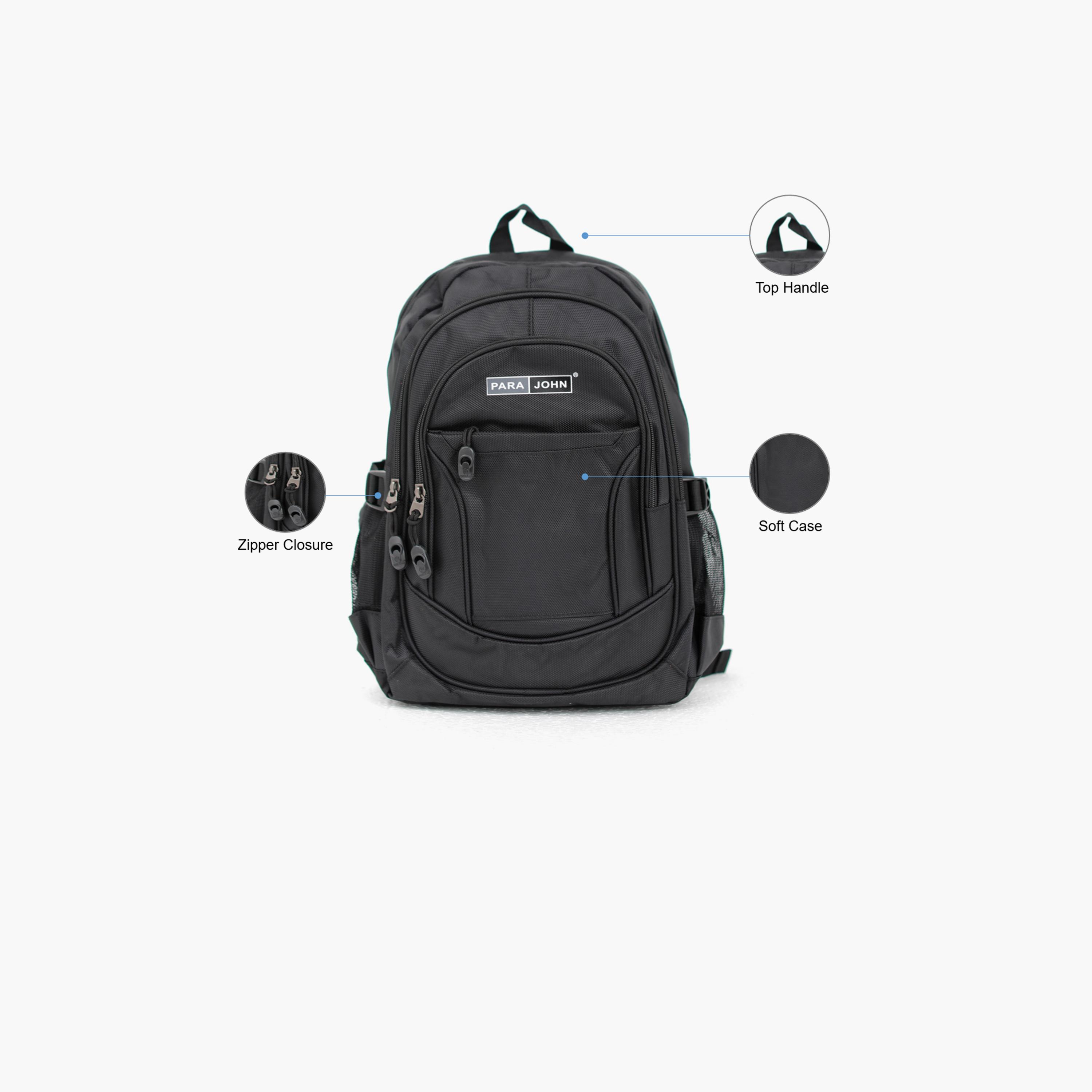 Para John 24 Inches Backpack, Nylon, Adjustable Shoulder Straps | PJSB6004A24-school-bagsandbackpacks-backpacks-image-3