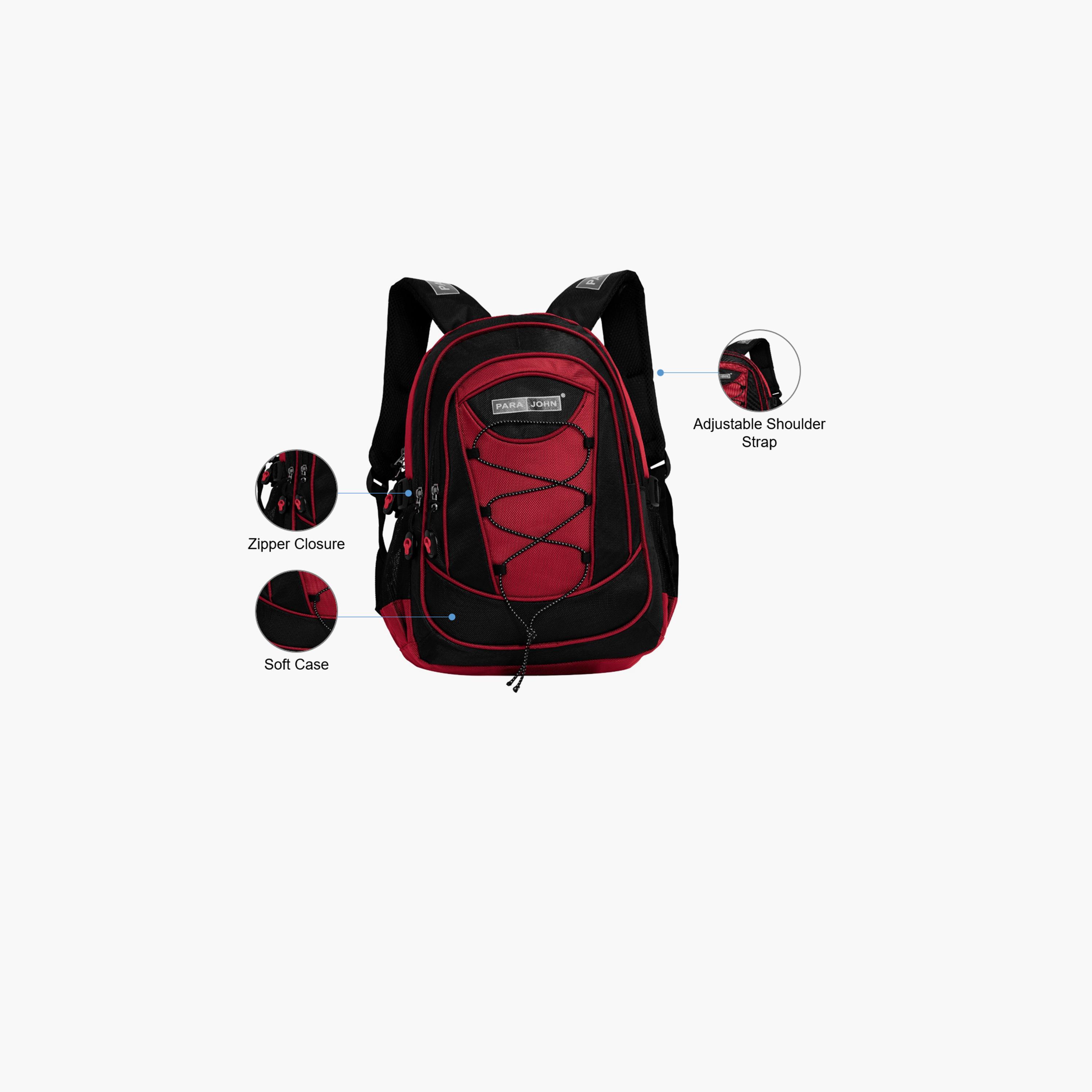 Para John 18 Inches Backpack, Nylon, Adjustable Shoulder Straps | PJSB6008A18-school-bagsandbackpacks-backpacks-image-9