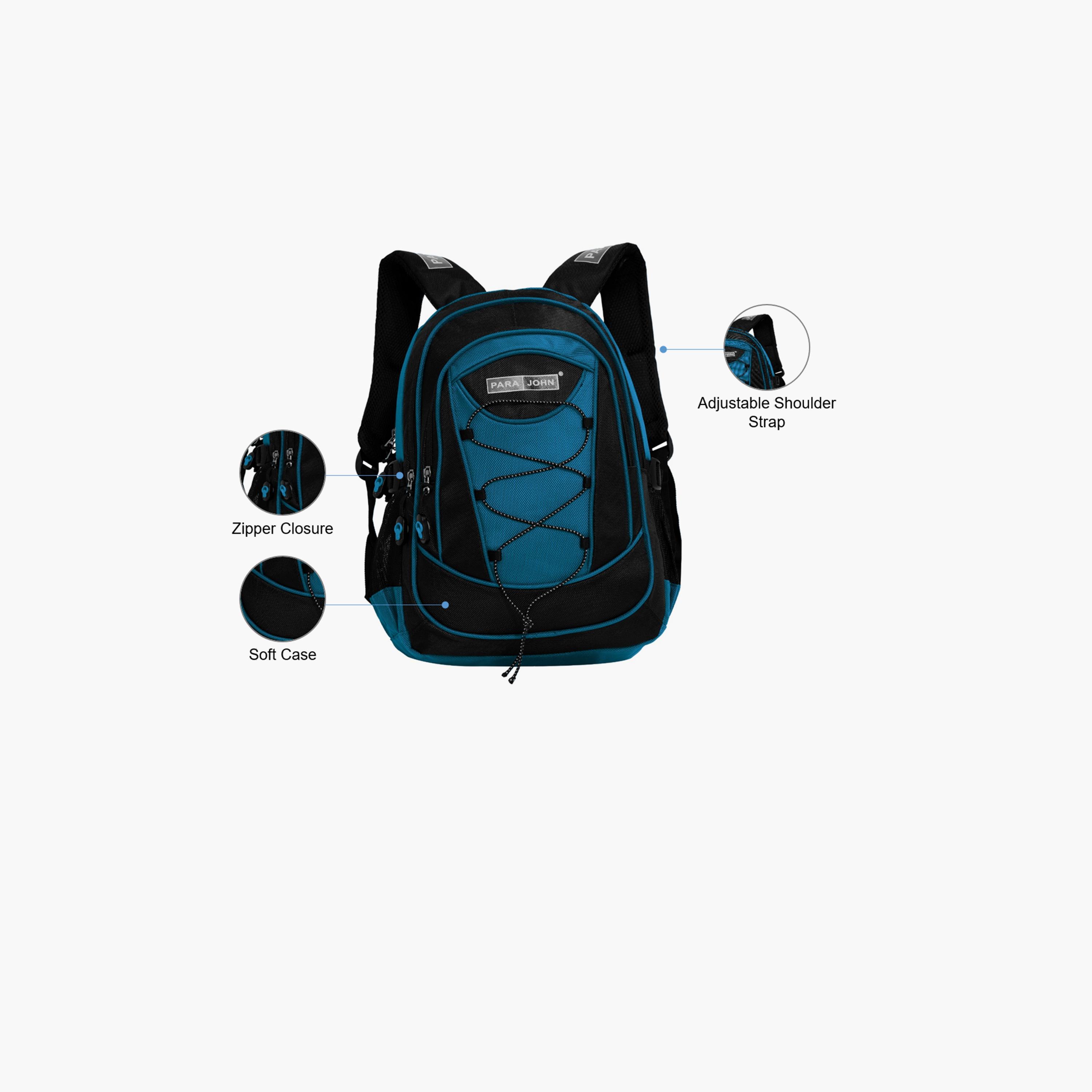 Para John 18 Inches Backpack, Nylon, Adjustable Shoulder Straps | PJSB6008A18-school-bagsandbackpacks-backpacks-image-15