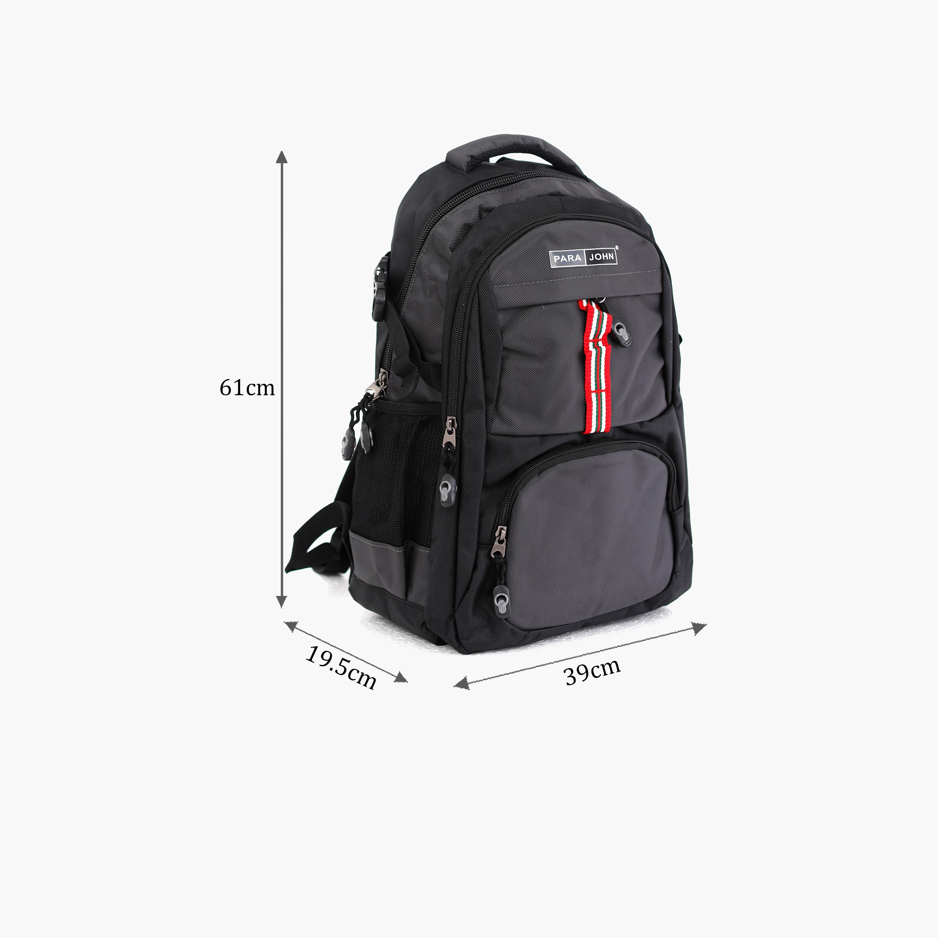 Para John 24 Inches Backpack, Nylon, Adjustable Shoulder Straps | PJSB6015A24-school-bagsandbackpacks-backpacks-image-2