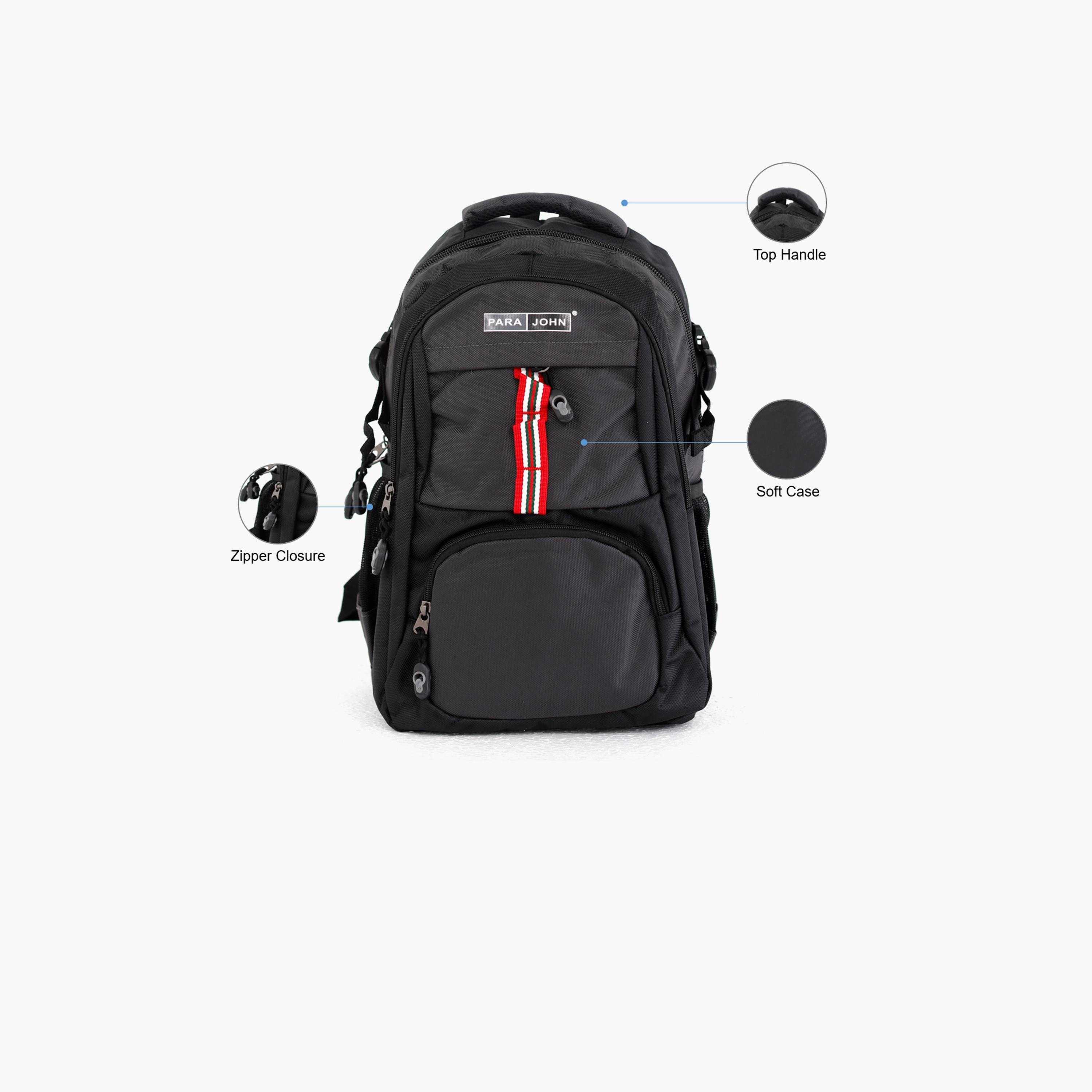 Para John 24 Inches Backpack, Nylon, Adjustable Shoulder Straps | PJSB6015A24-school-bagsandbackpacks-backpacks-image-3