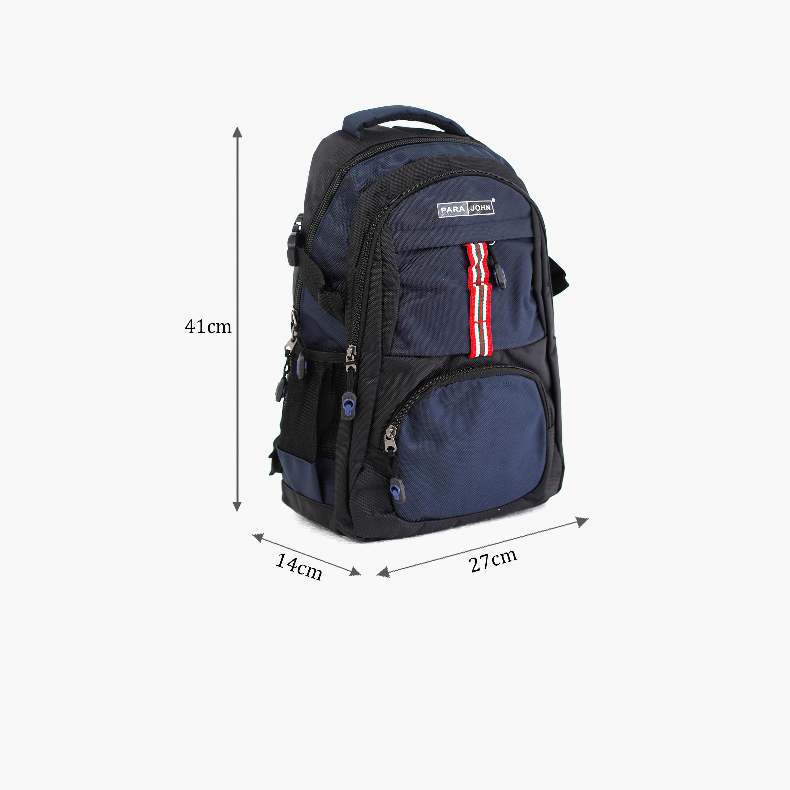 Para John 16 Inches Backpack, Nylon, Adjustable Shoulder Straps | PJSB6015A16-school-bagsandbackpacks-backpacks-image-8