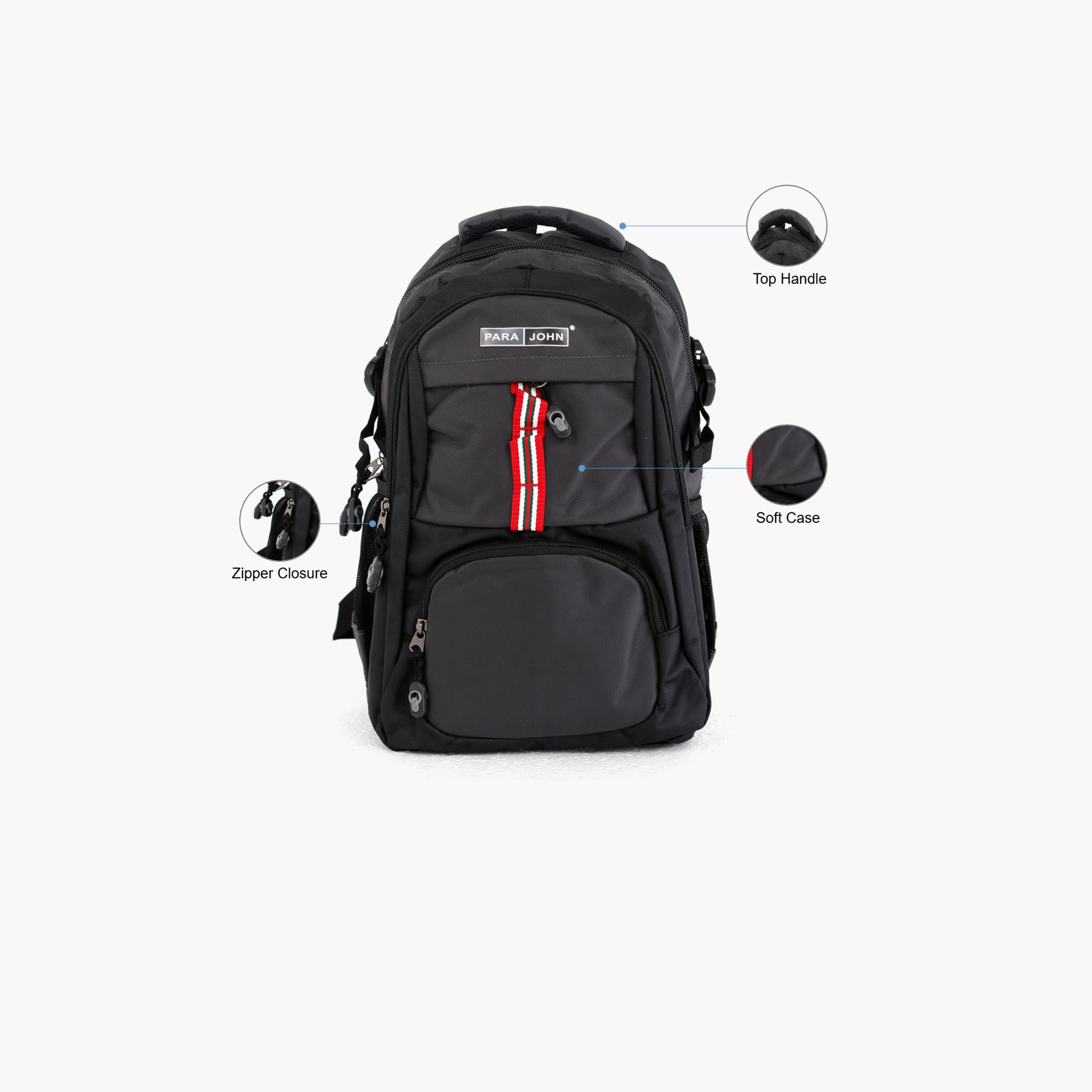 Para John 22 Inches Backpack, Nylon, Adjustable Shoulder Straps | PJSB6015A22-travel-luggagesandbags-backpacks-image-3