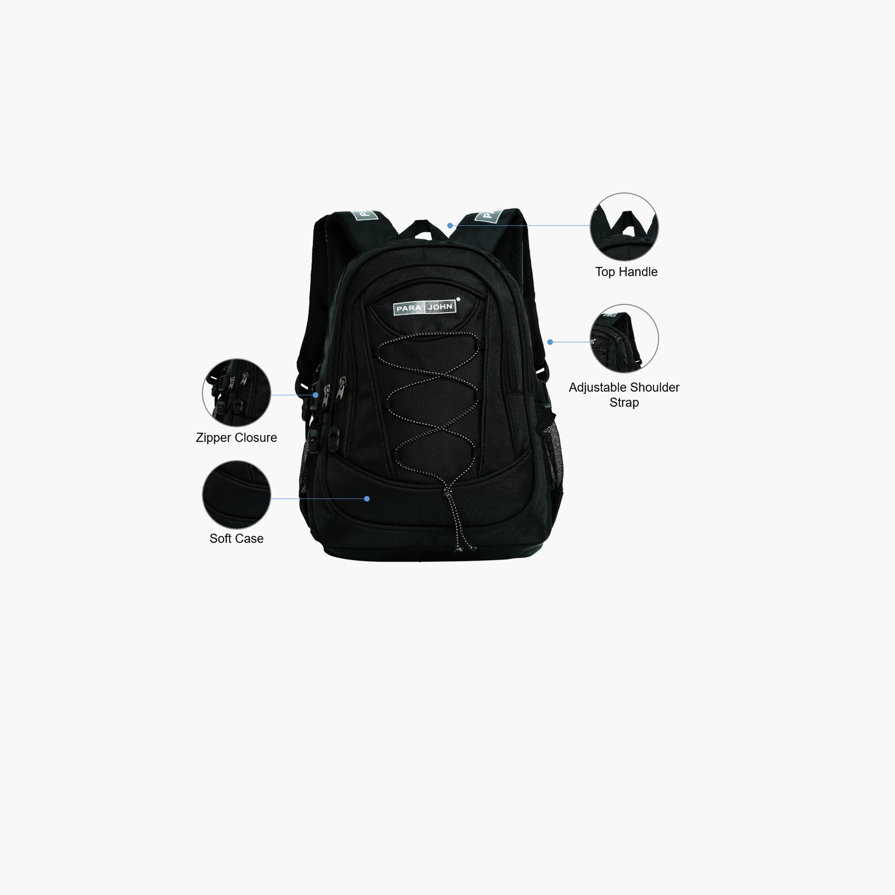 Para John 24 Inches Backpack, Nylon, Adjustable Shoulder Straps | PJSB6008A24-travel-luggagesandbags-backpacks-image-3