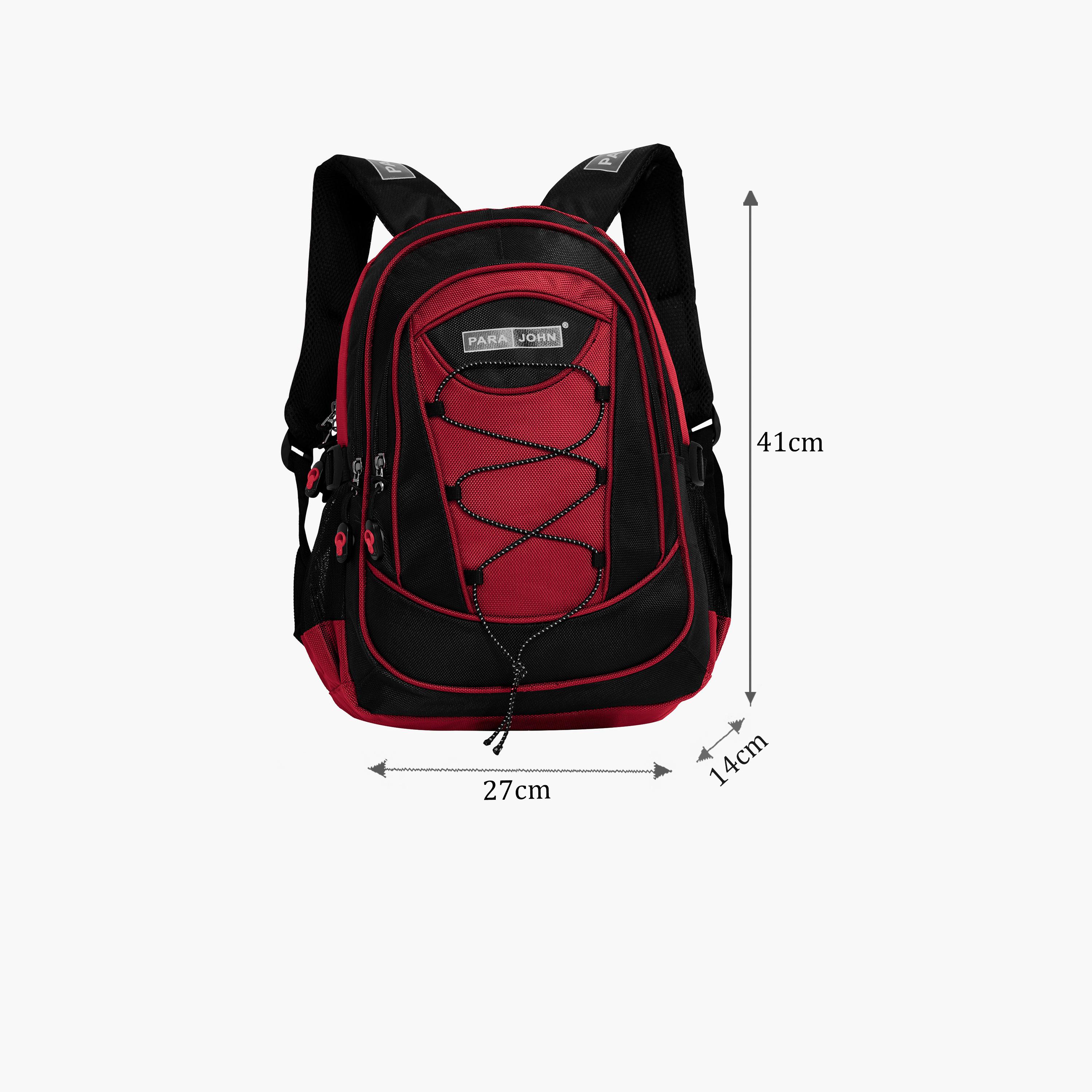 Para John 16 Inches Backpack, Nylon, Adjustable Shoulder Straps | PJSB6008A16-school-bagsandbackpacks-backpacks-image-8