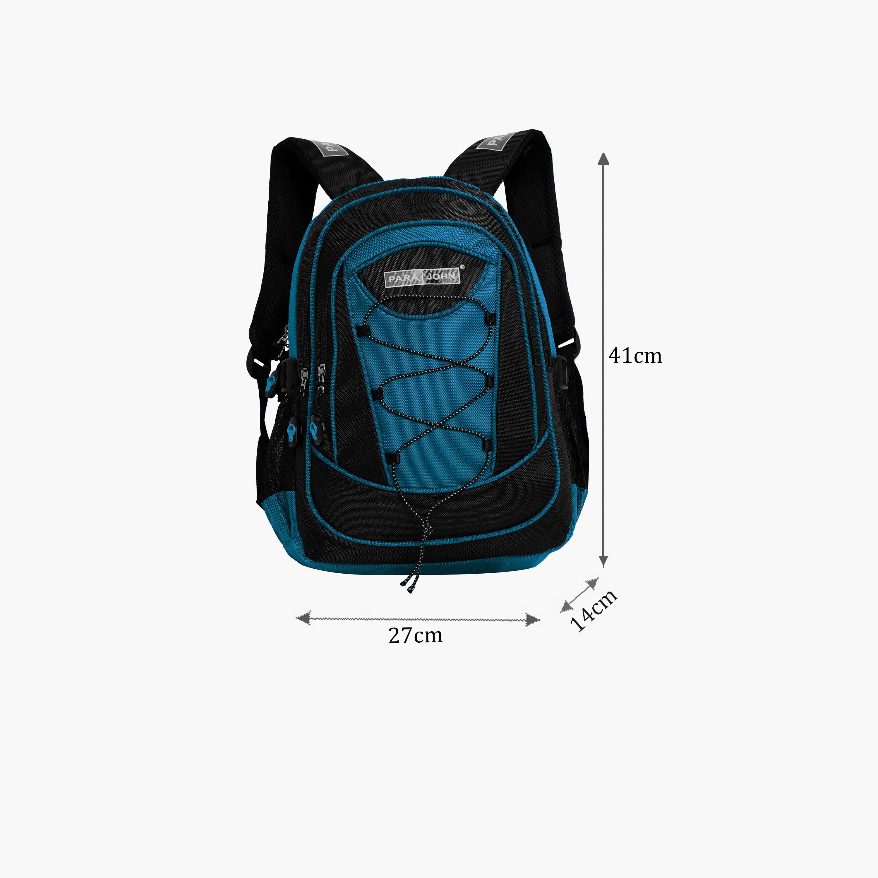 Para John 16 Inches Backpack, Nylon, Adjustable Shoulder Straps | PJSB6008A16-school-bagsandbackpacks-backpacks-image-14