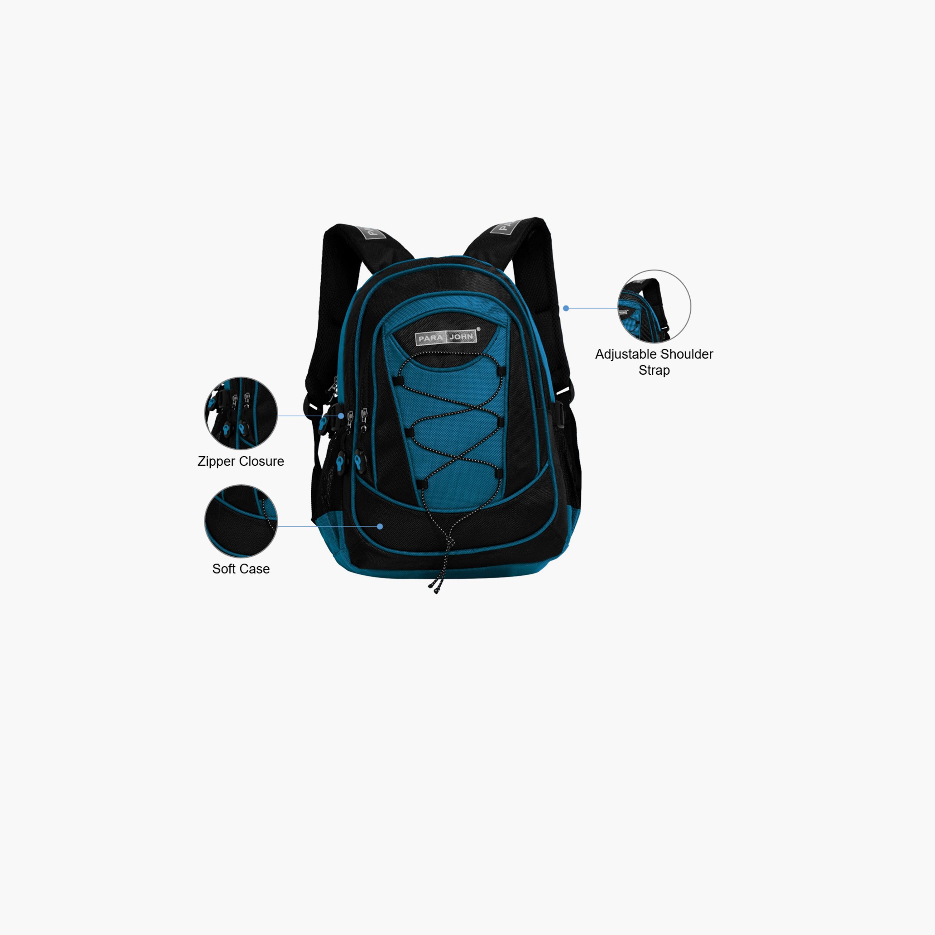 Para John 16 Inches Backpack, Nylon, Adjustable Shoulder Straps | PJSB6008A16-school-bagsandbackpacks-backpacks-image-15