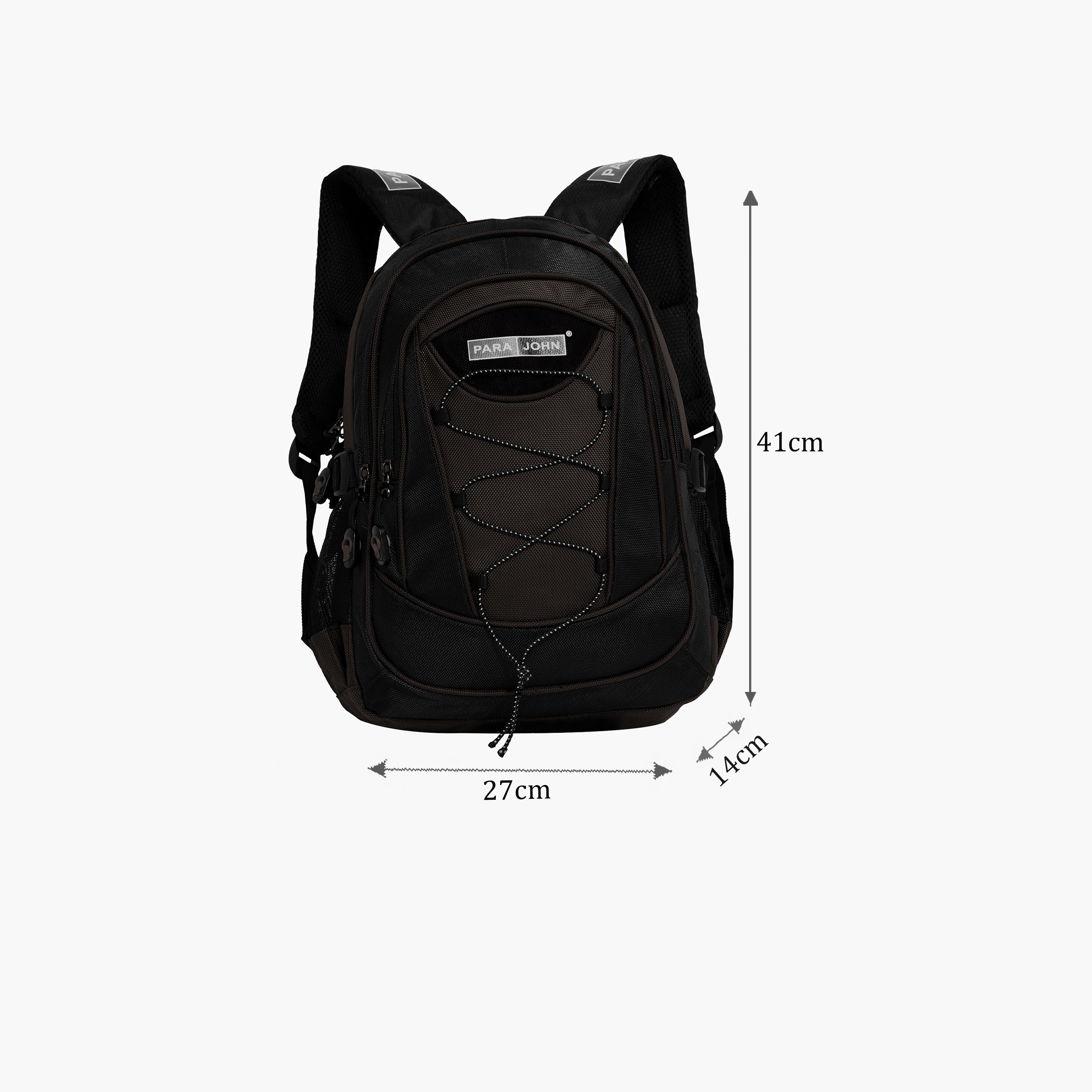 Para John 16 Inches Backpack, Nylon, Adjustable Shoulder Straps | PJSB6008A16-school-bagsandbackpacks-backpacks-image-20