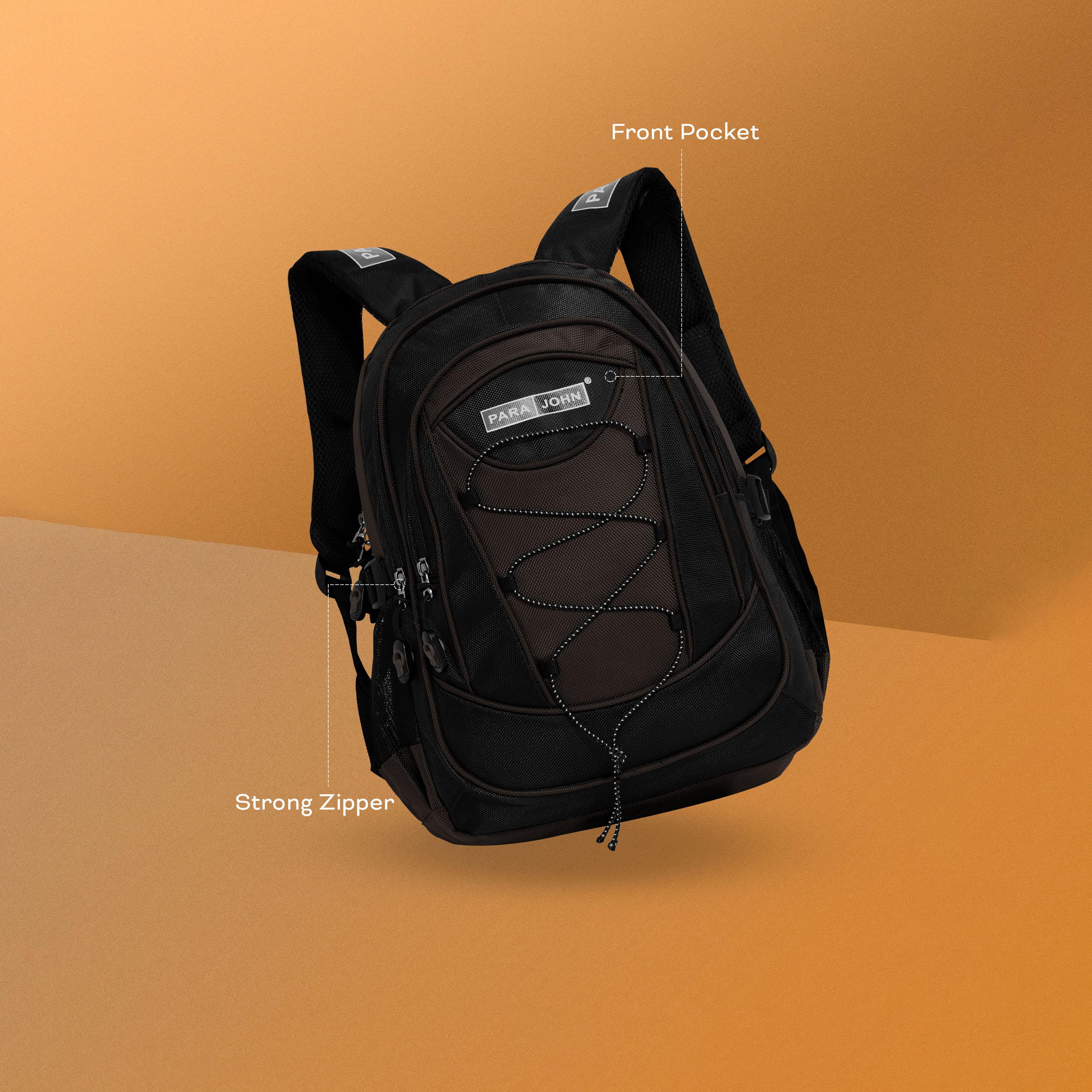 Para John 16 Inches Backpack, Nylon, Adjustable Shoulder Straps | PJSB6008A16-school-bagsandbackpacks-backpacks-image-22