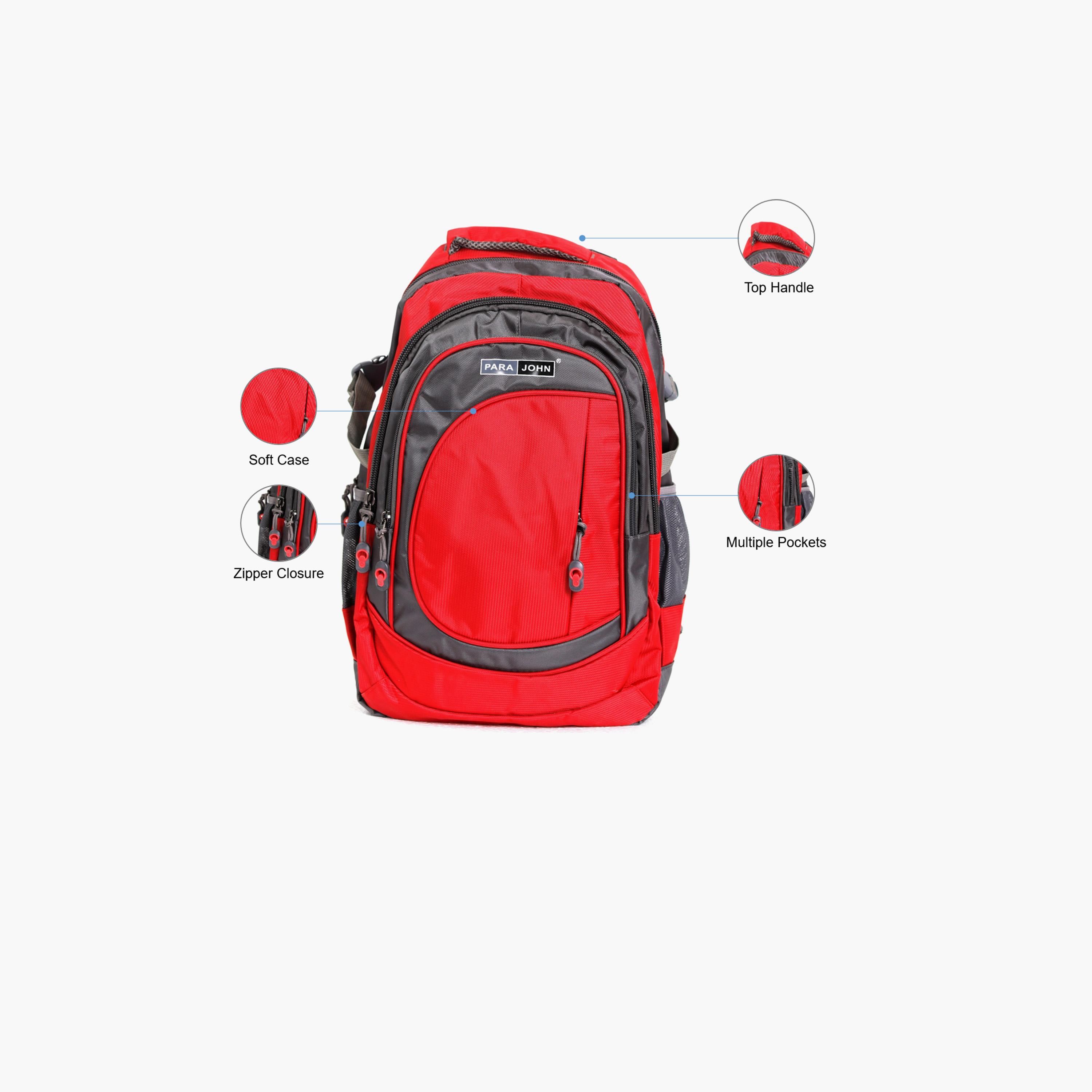 Para John 20 Inches Backpack, Nylon, Adjustable Shoulder Straps | PJSB6000A20-school-bagsandbackpacks-backpacks-image-3