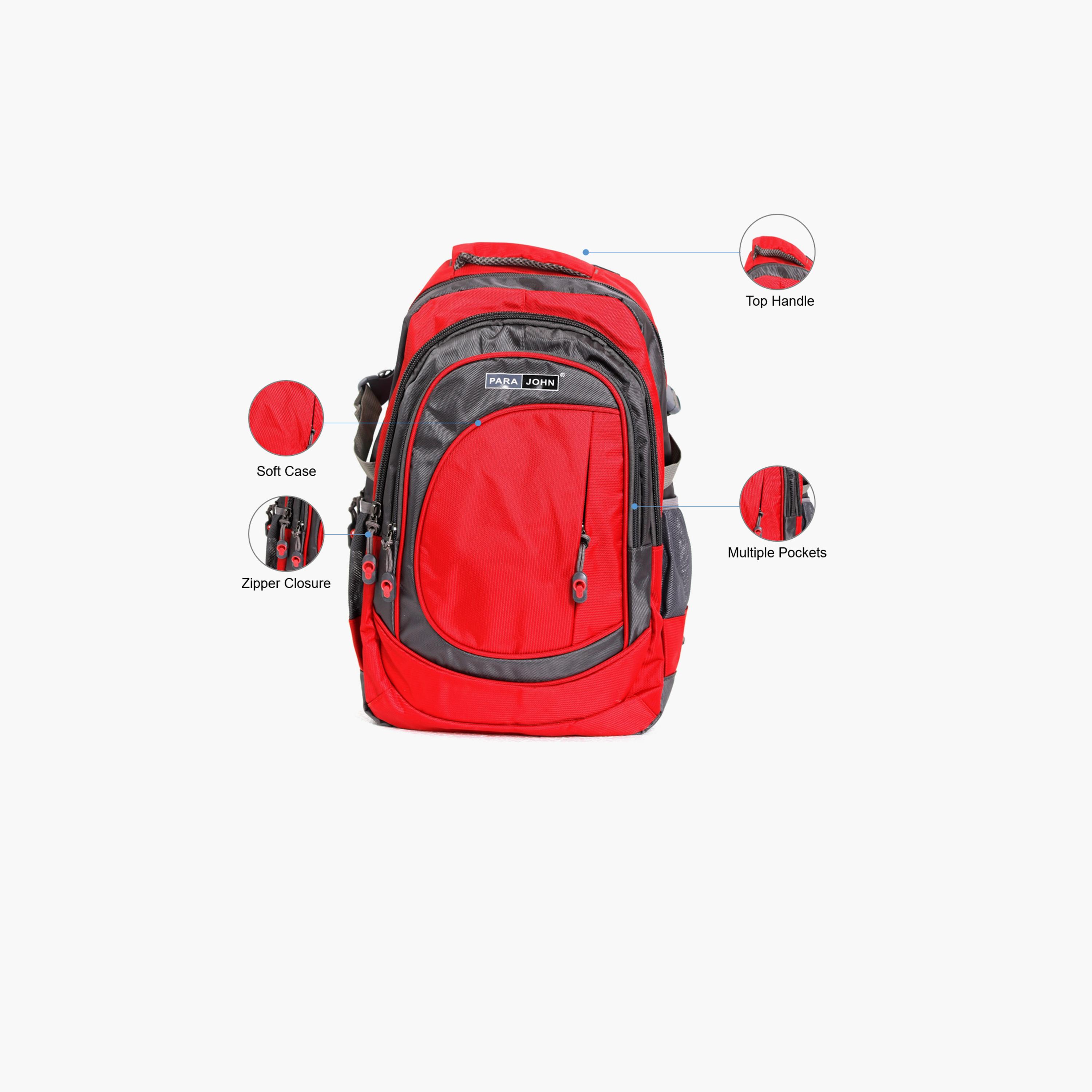 Para John 24 Inches Backpack, Nylon, Adjustable Shoulder Straps | PJSB6000A24-travel-luggagesandbags-backpacks-image-3