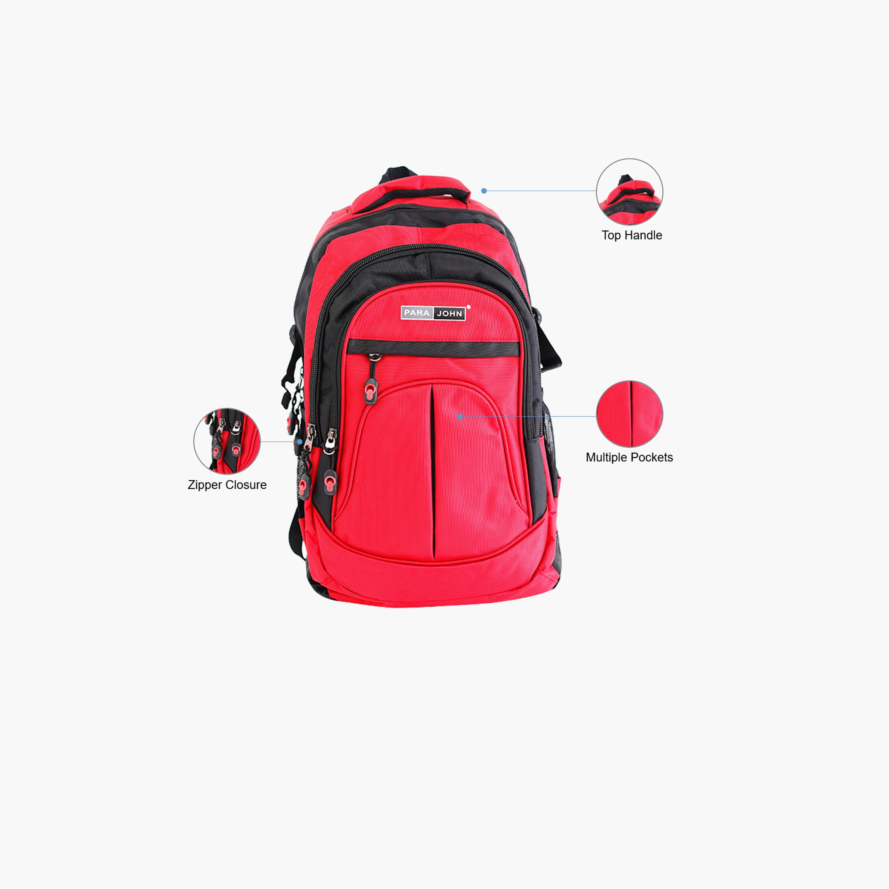 Para John 18 Inches Backpack, Nylon, Adjustable Shoulder Straps | PJSB6001A18-school-bagsandbackpacks-backpacks-image-9