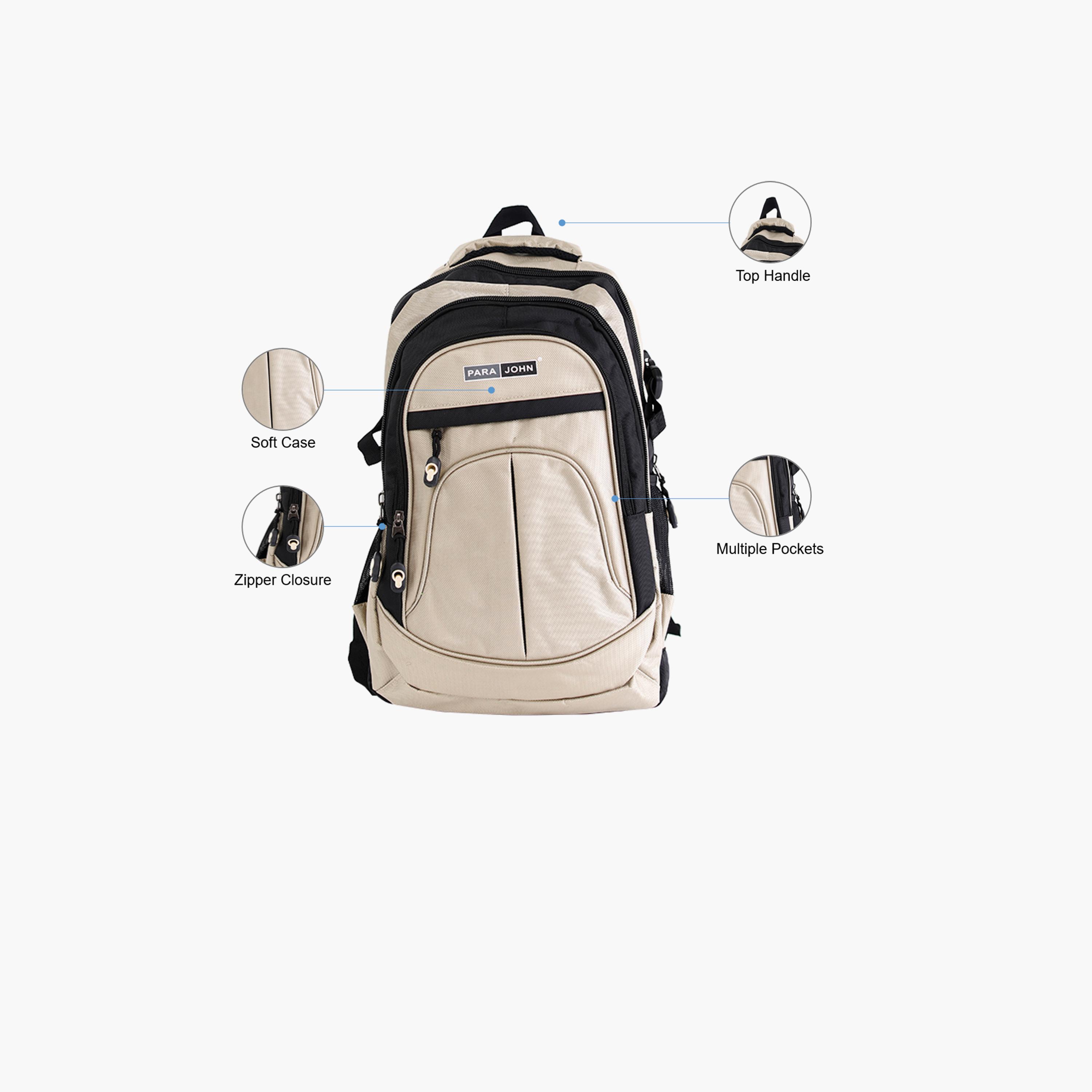 Para John 18 Inches Backpack, Nylon, Adjustable Shoulder Straps | PJSB6001A18-school-bagsandbackpacks-backpacks-image-14