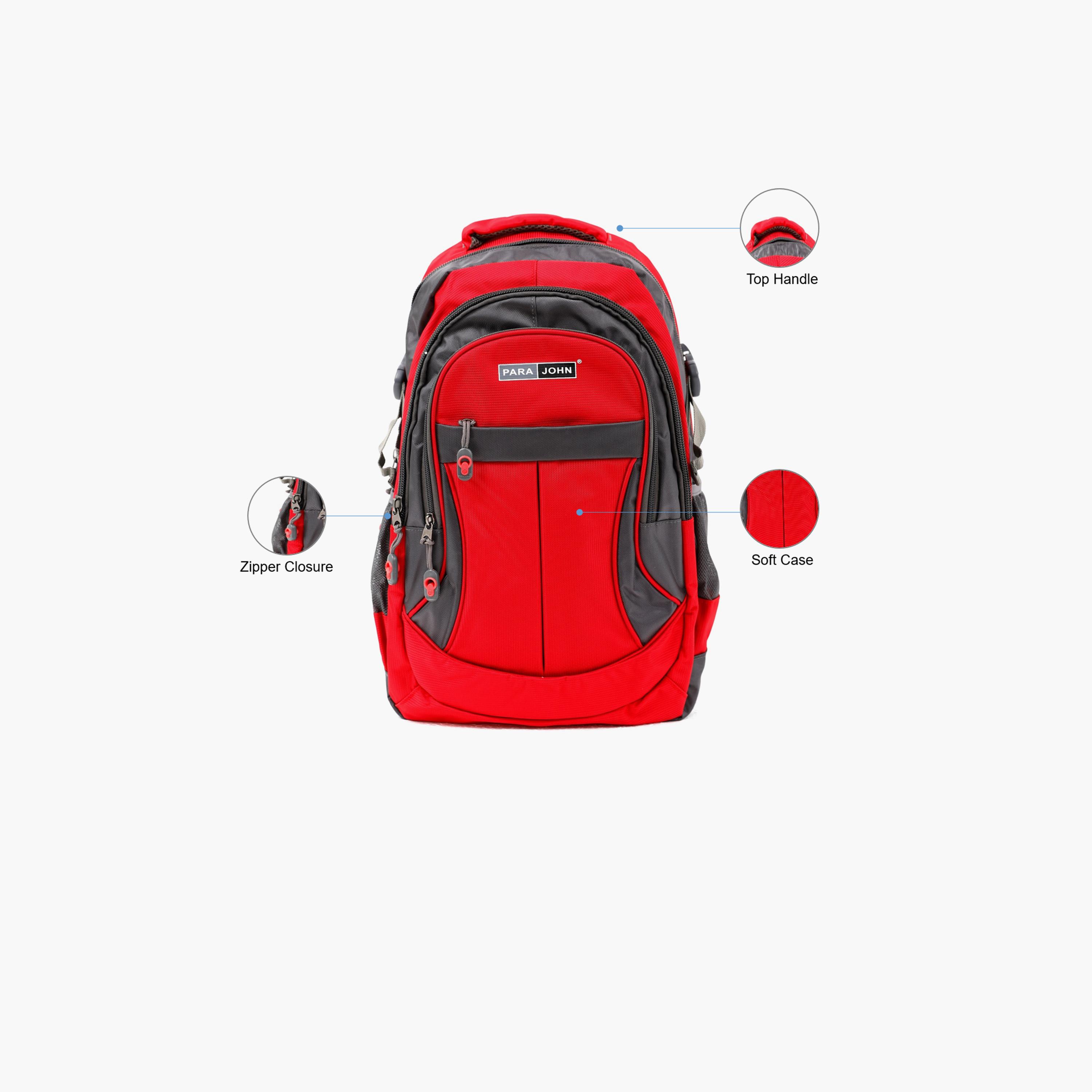 Para John 24 Inches Backpack, Nylon, Adjustable Shoulder Straps | PJSB6010A24-travel-luggagesandbags-backpacks-image-3