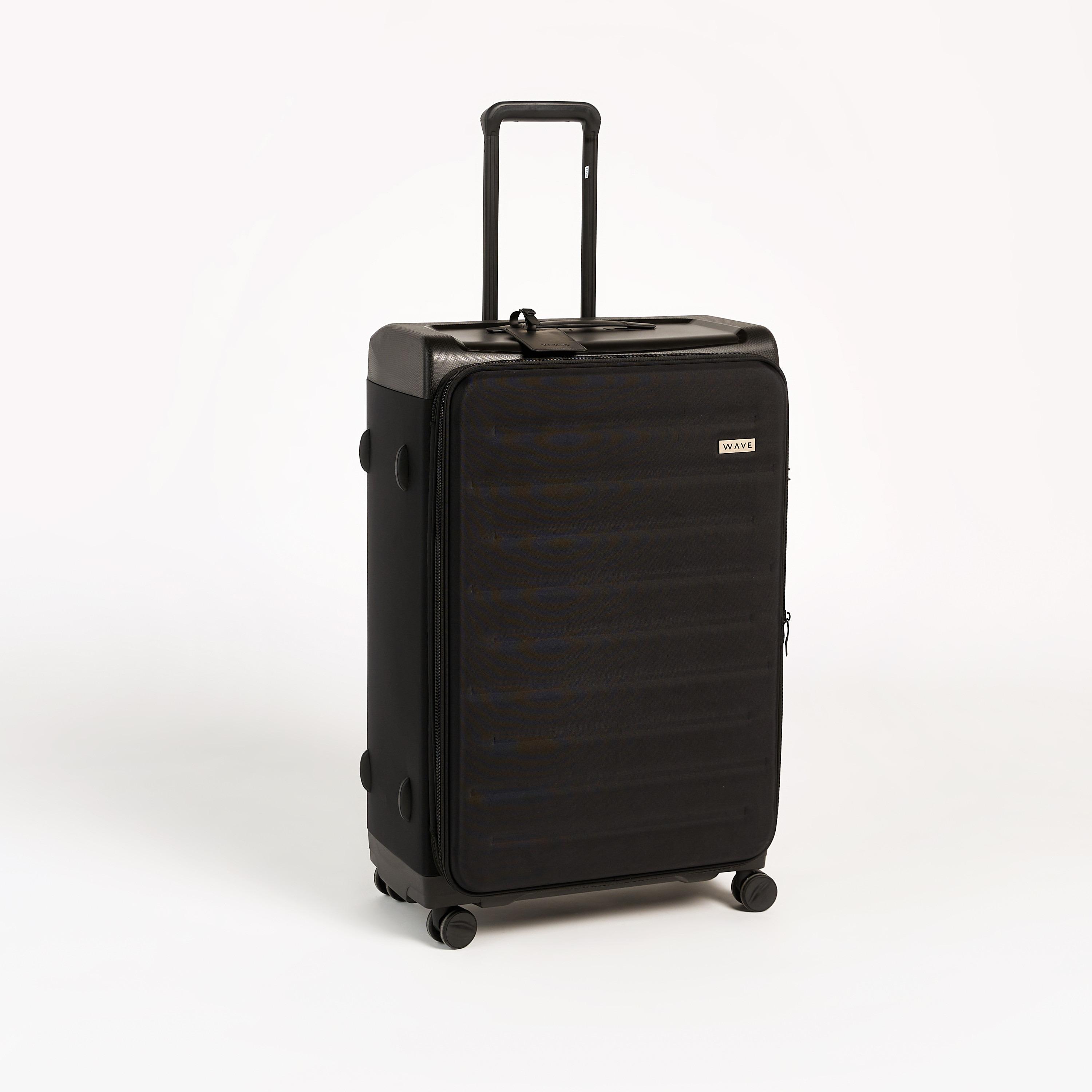 WAVE Textured Softcase Luggage Trolley with Retractable Handle - 28 inches Check-In Bag