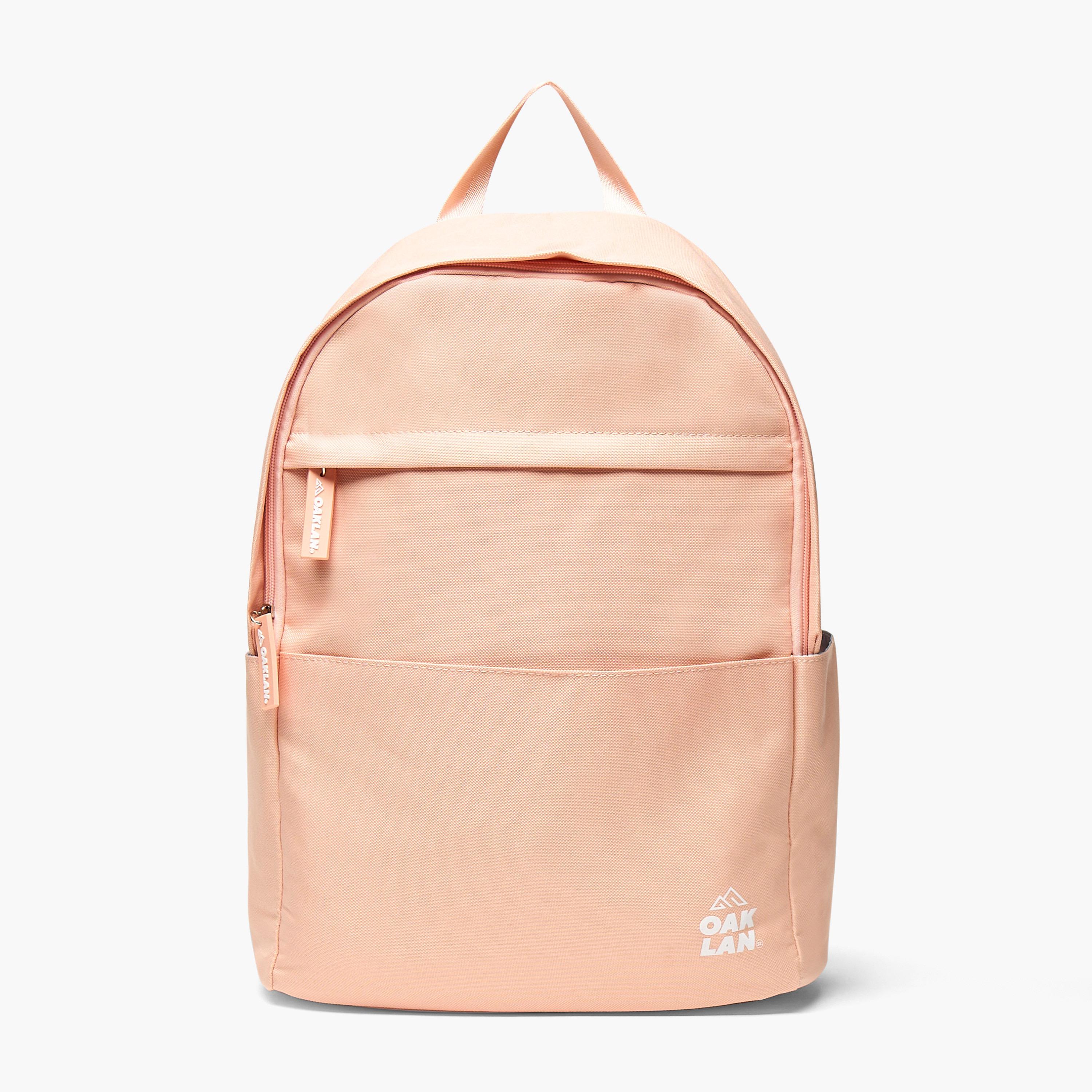 Oaklan by Shoexpress Logo Print Backpack with Adjustable Straps - 30x16x42 cm