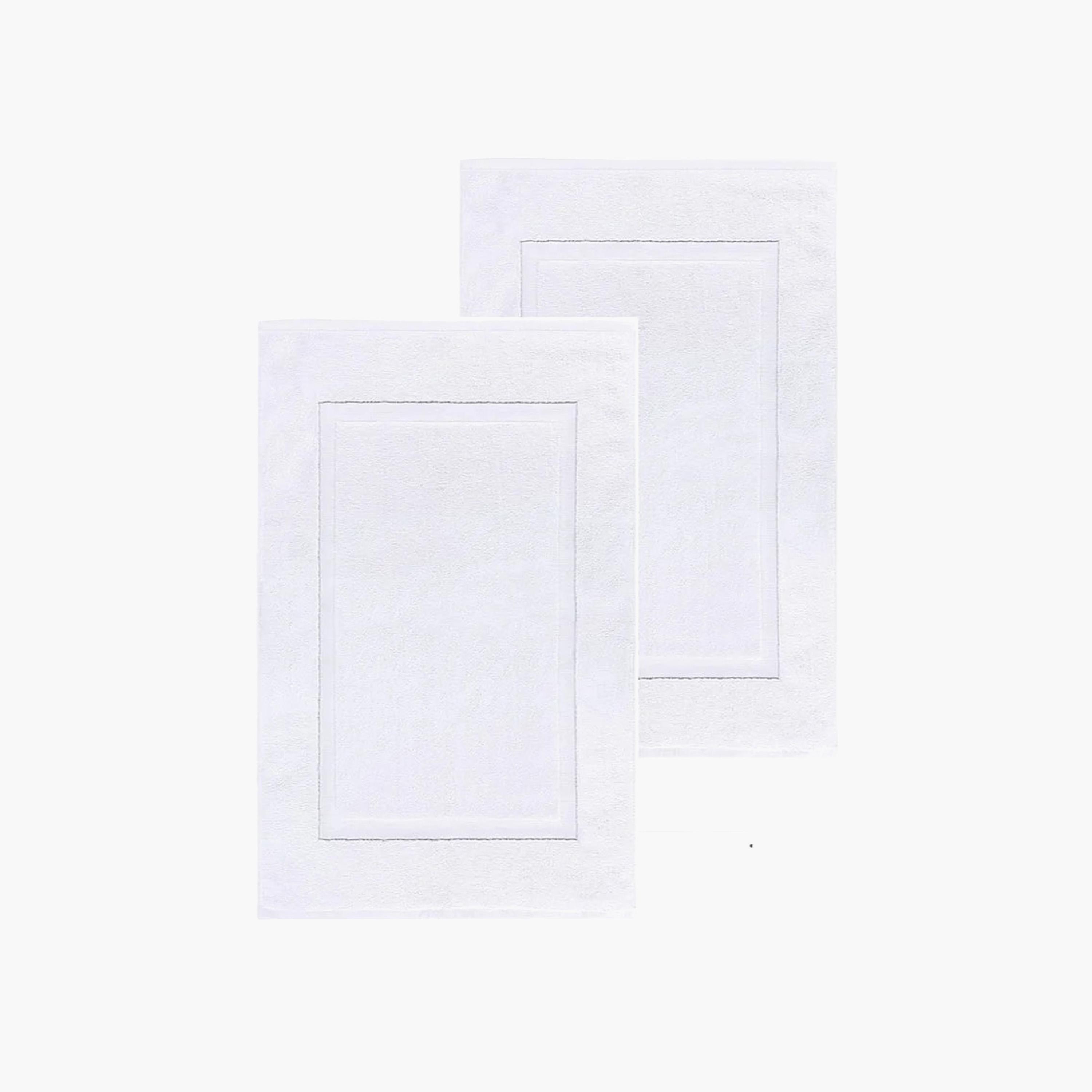 Cotton 2-Piece Banded Bath Mat Set - 50x80 cm-household-bathandlaundry-bathlinen-bathmatsandtubmats-image-1