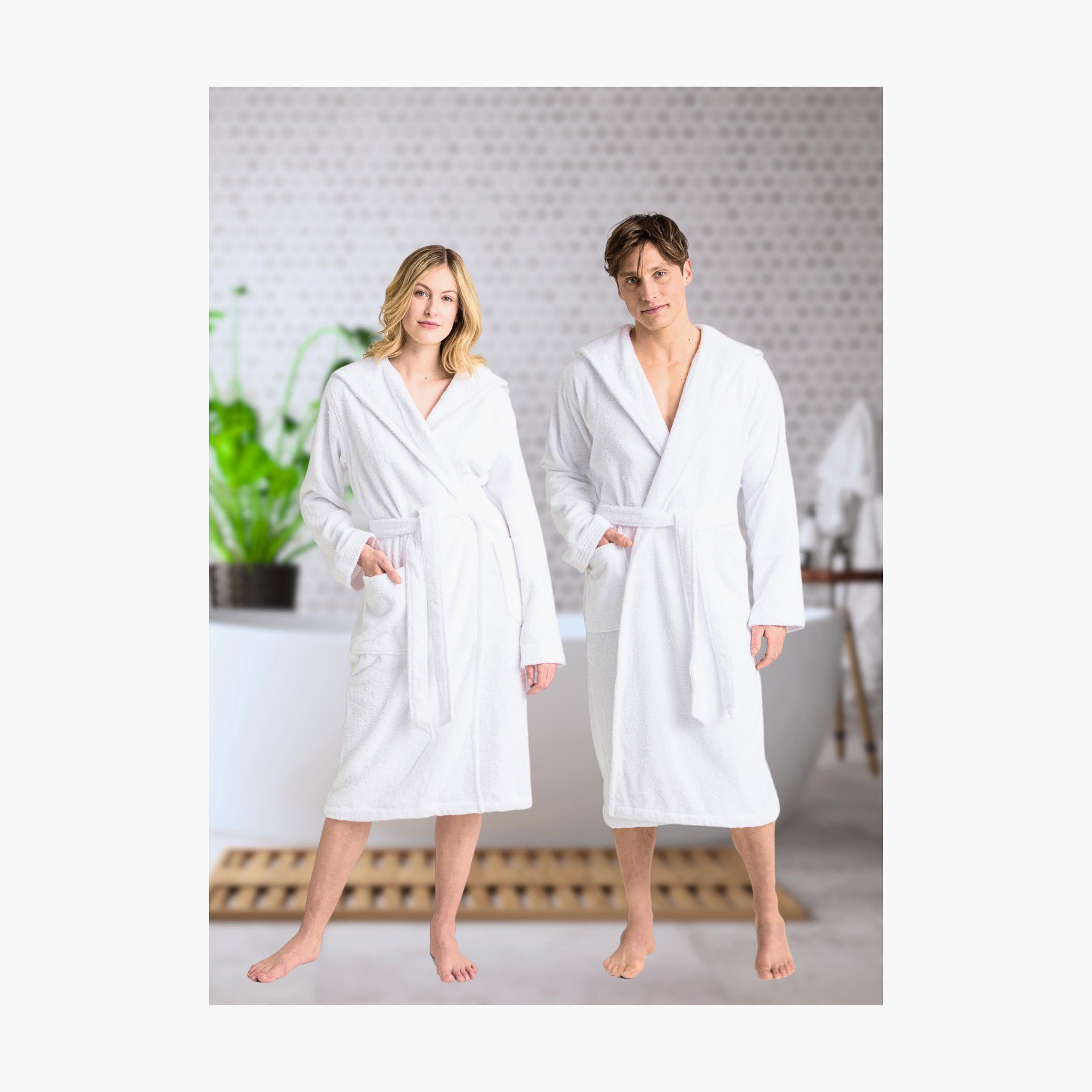 روب حمّام أنيق بقبعة من 1تشيس - مقاس متوسط-household-bathandlaundry-bathlinen-towels-image-2