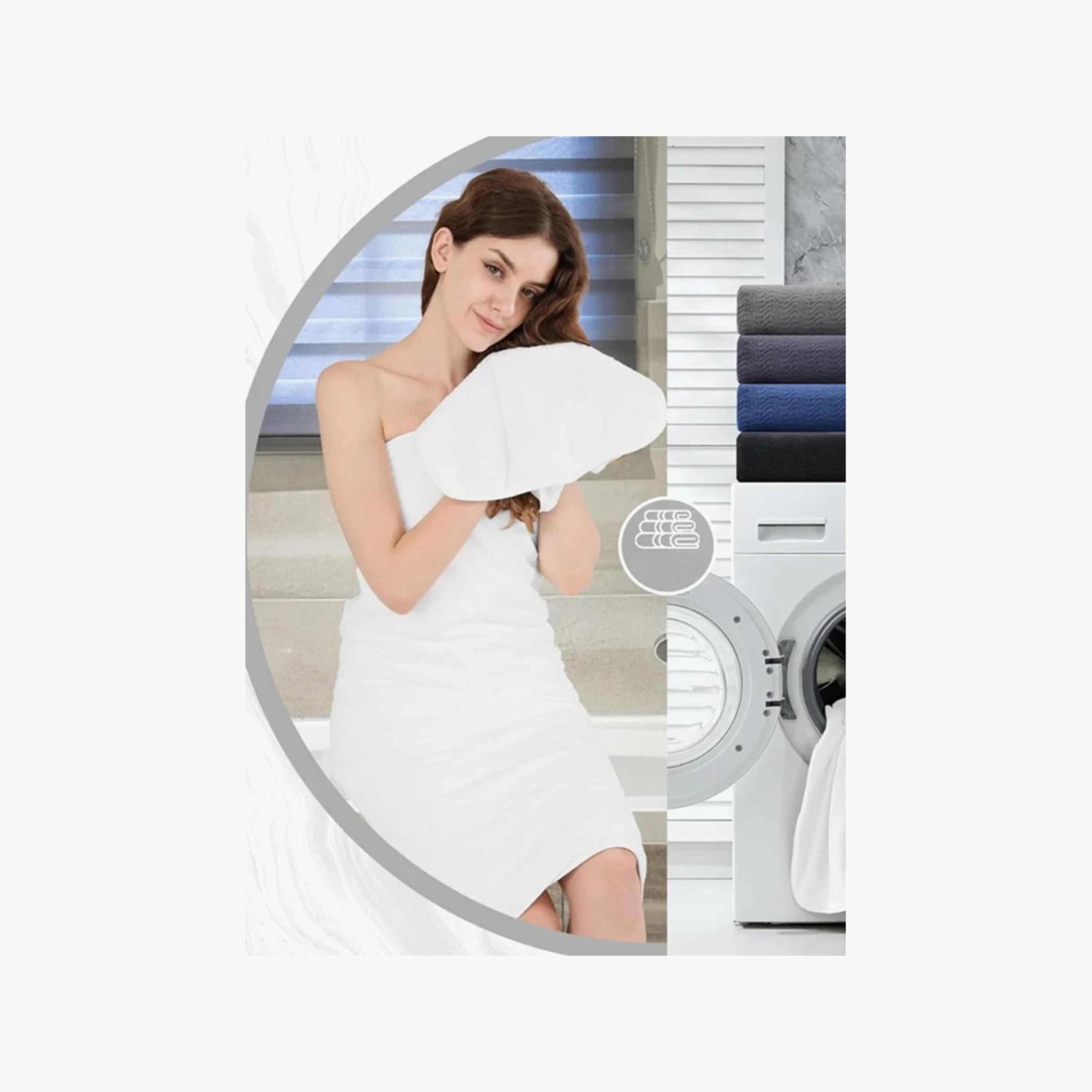 Cotton 2-Piece Bath Towel Set - 70x140 cms-household-bathandlaundry-bathlinen-towels-image-2