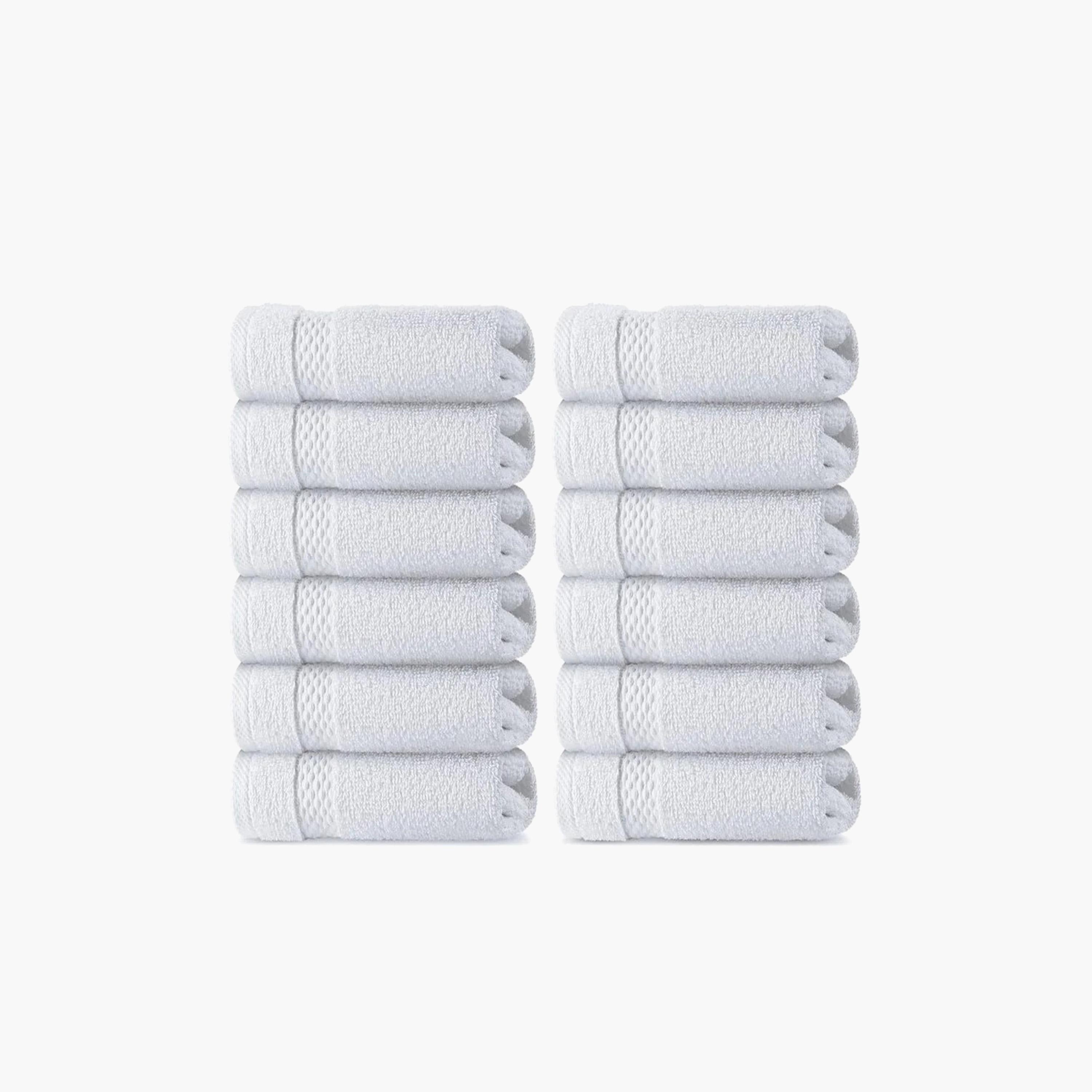 طقم مناشف وجه فاخرة 12 قطعة من ون تشيس - 33x33 سم-household-bathandlaundry-bathlinen-towels-image-1