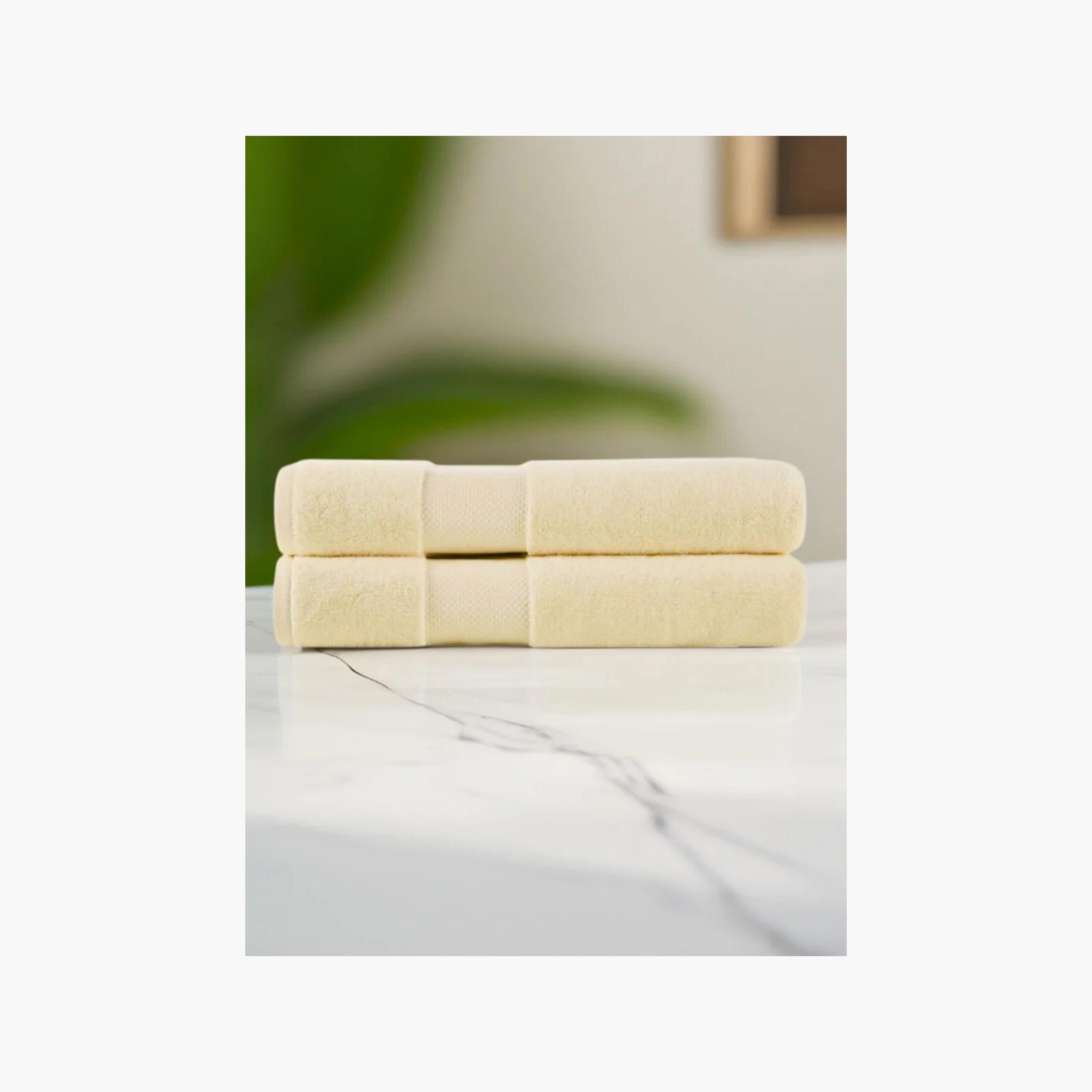 Luxury 2-Piece Cotton Bath Towel Set - 70x140 cms-household-bathandlaundry-bathlinen-towels-image-1